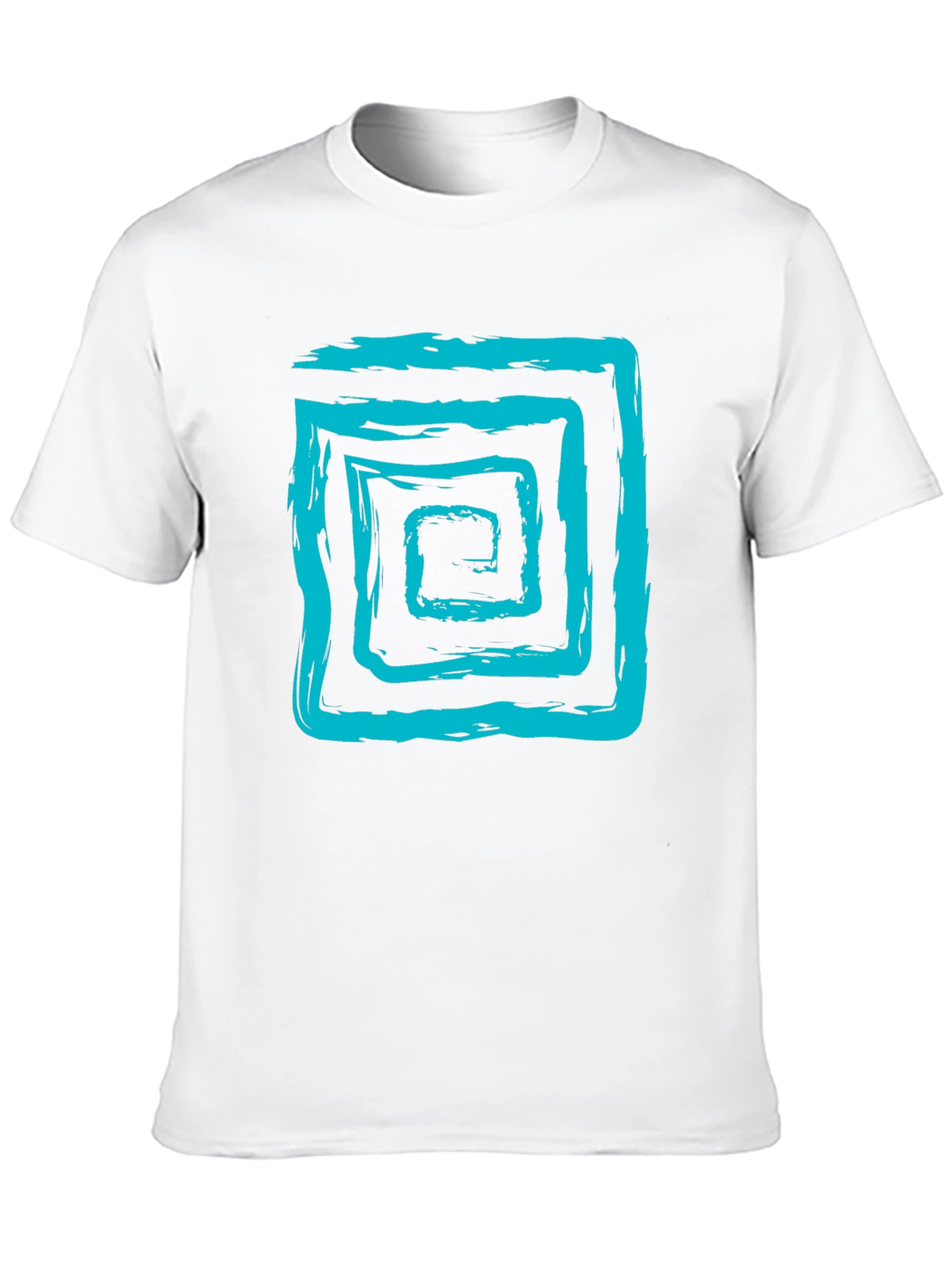 Abstract Brush Stroke Square Graphic Tee