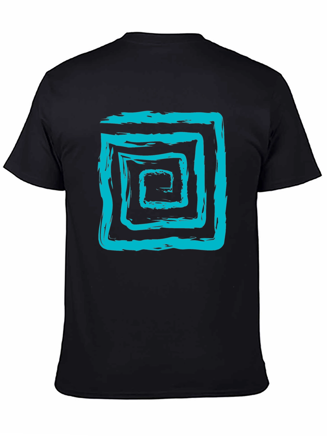 Abstract Brush Stroke Square Graphic Tee
