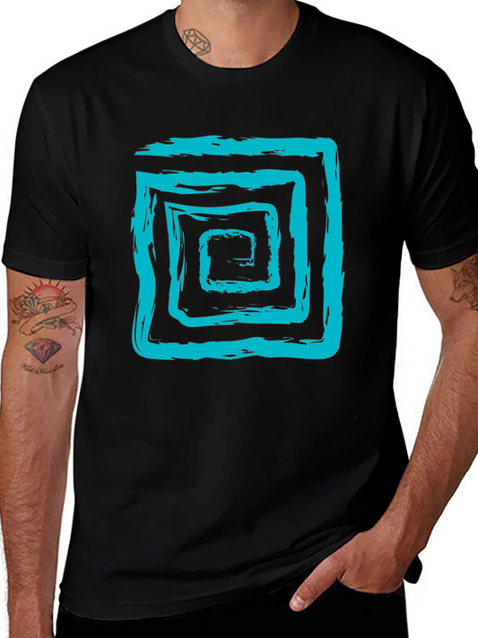 Abstract Brush Stroke Square Graphic Tee