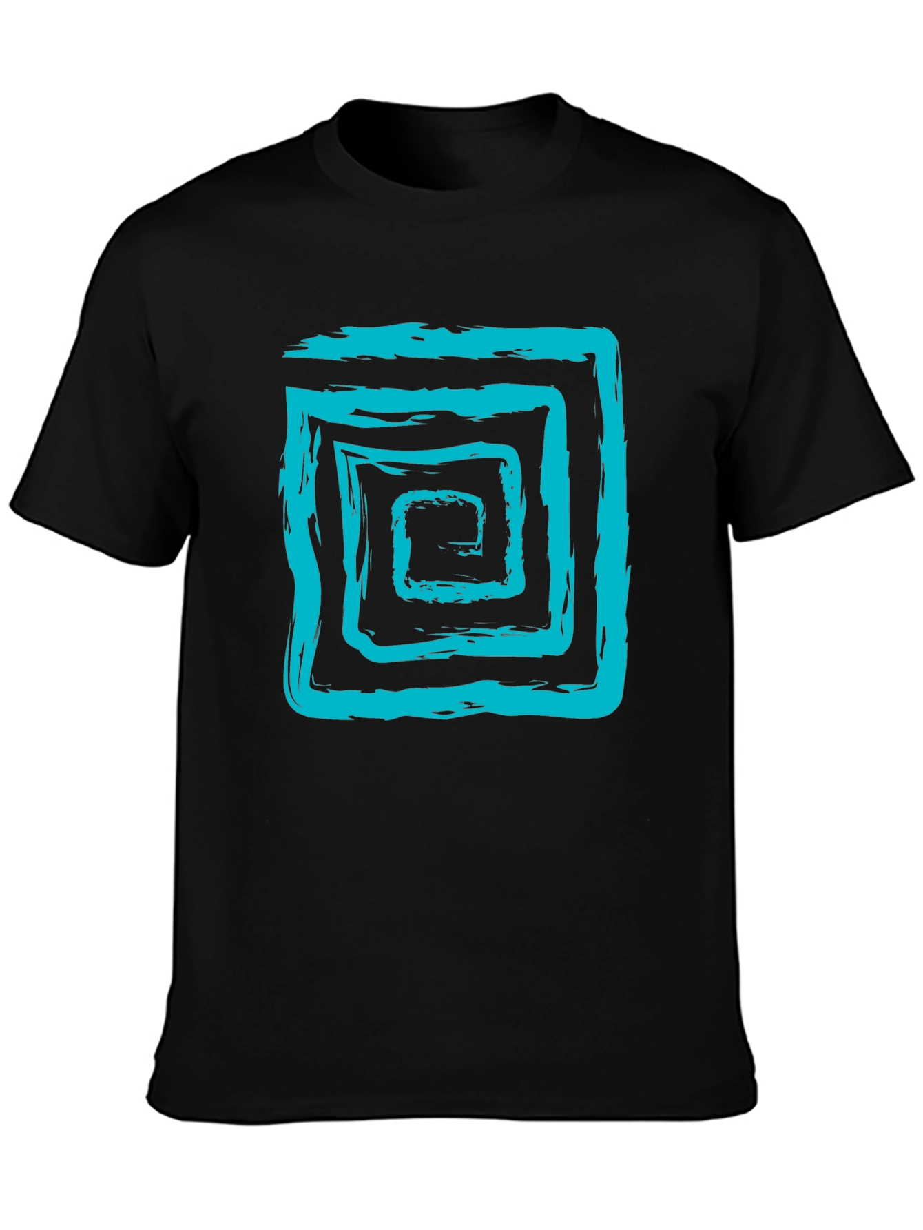 Abstract Brush Stroke Square Graphic Tee