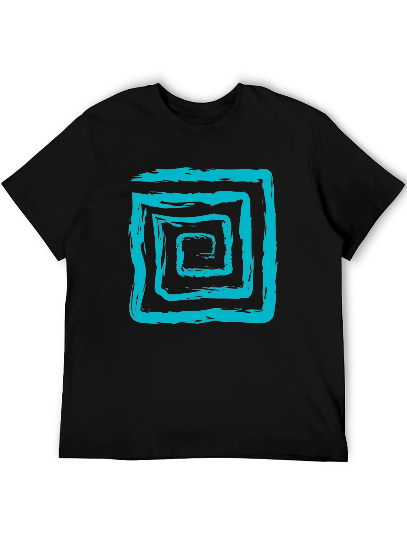 Abstract Brush Stroke Square Graphic Tee