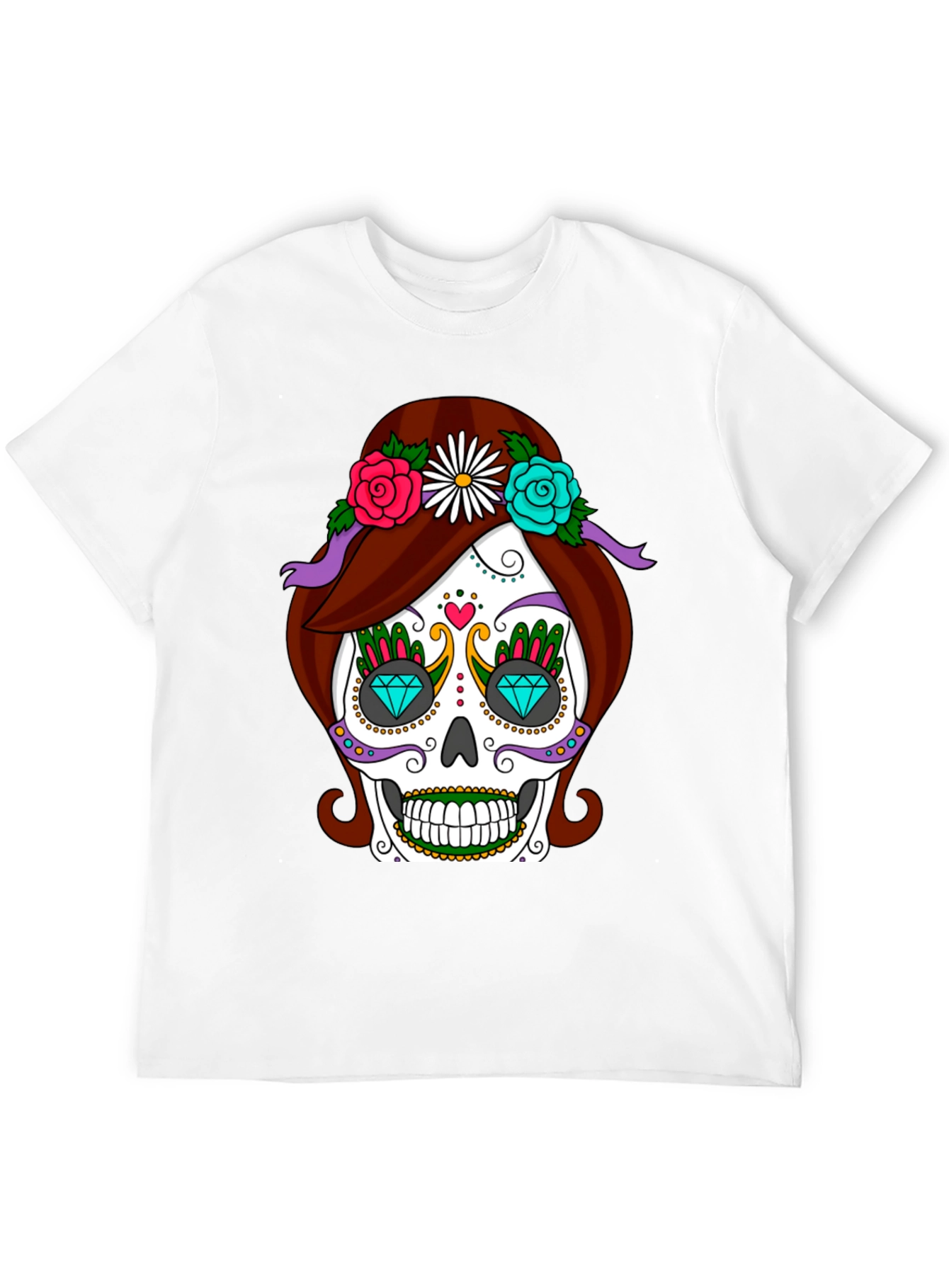 Sugar Skull T-Shirt - Day of the Dead Style