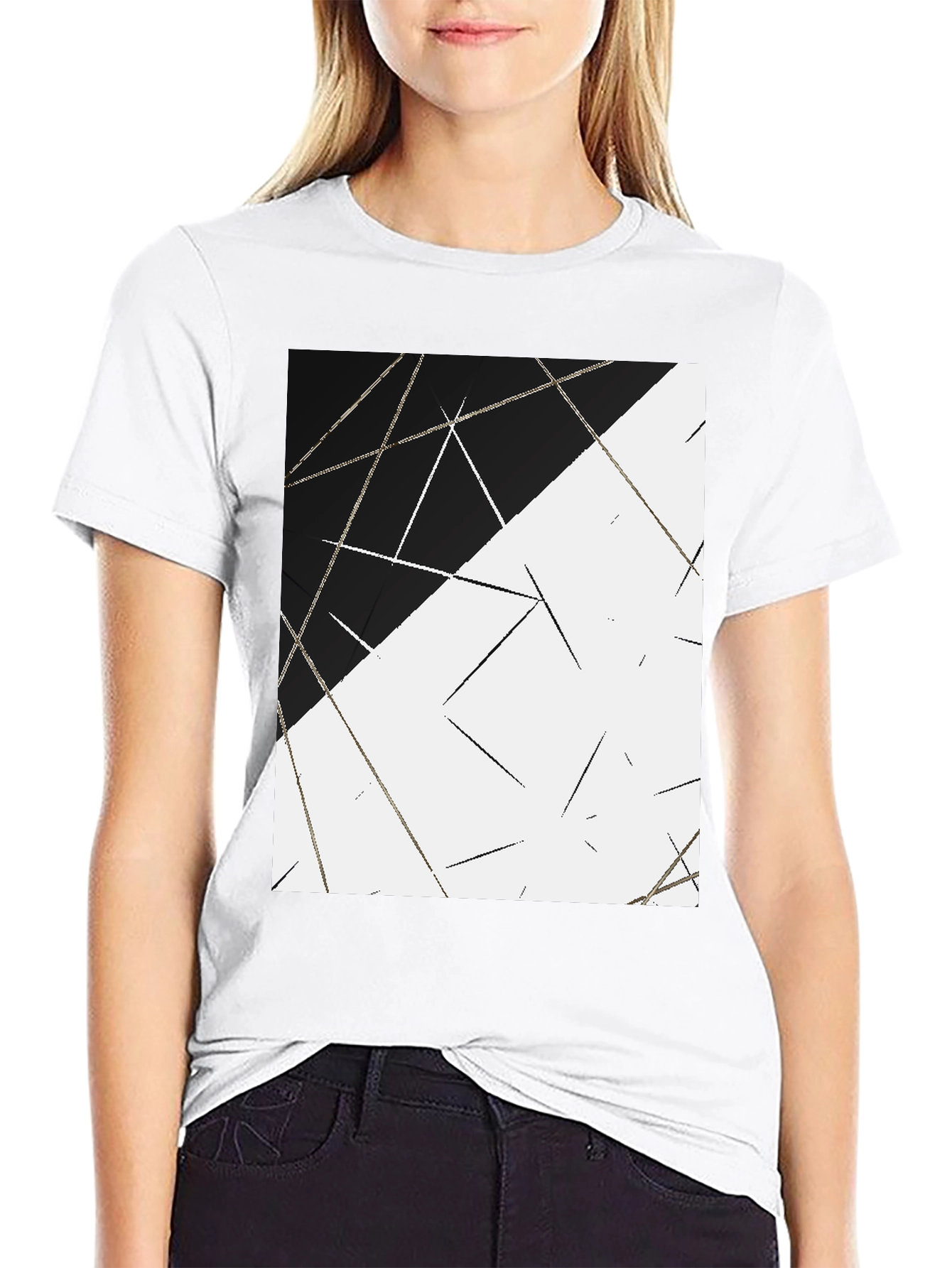 Abstract Geometric Print T-Shirt