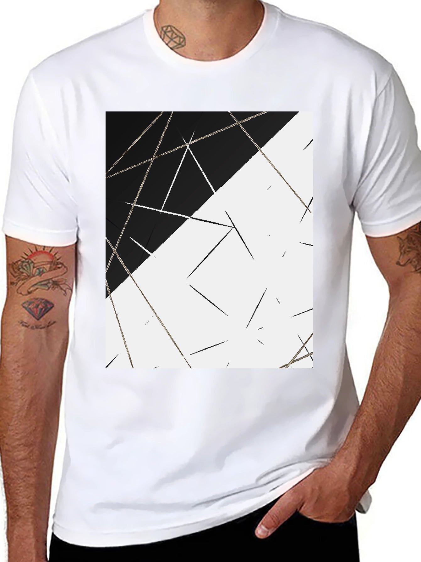 Abstract Geometric Print T-Shirt