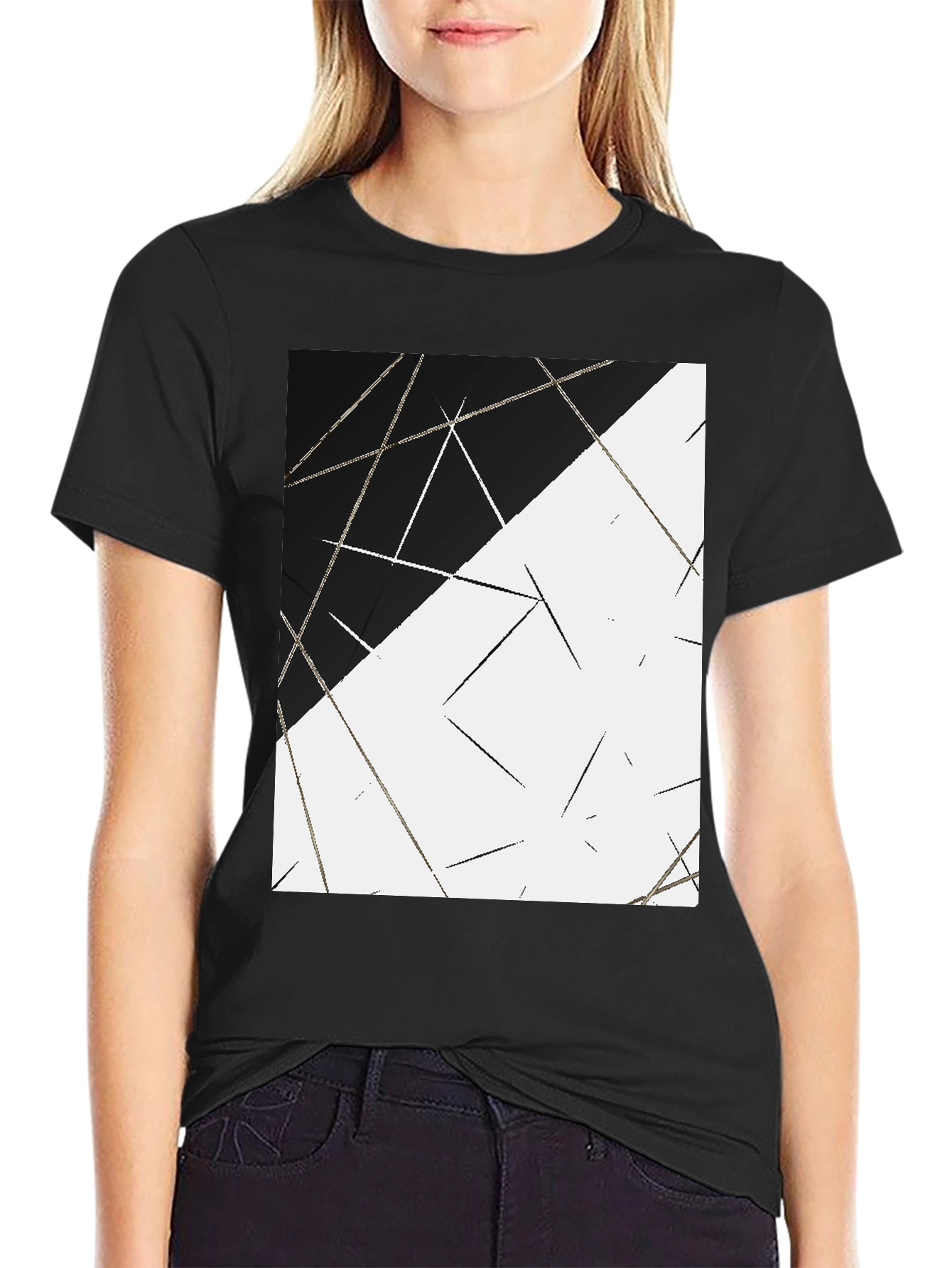 Abstract Geometric Print T-Shirt