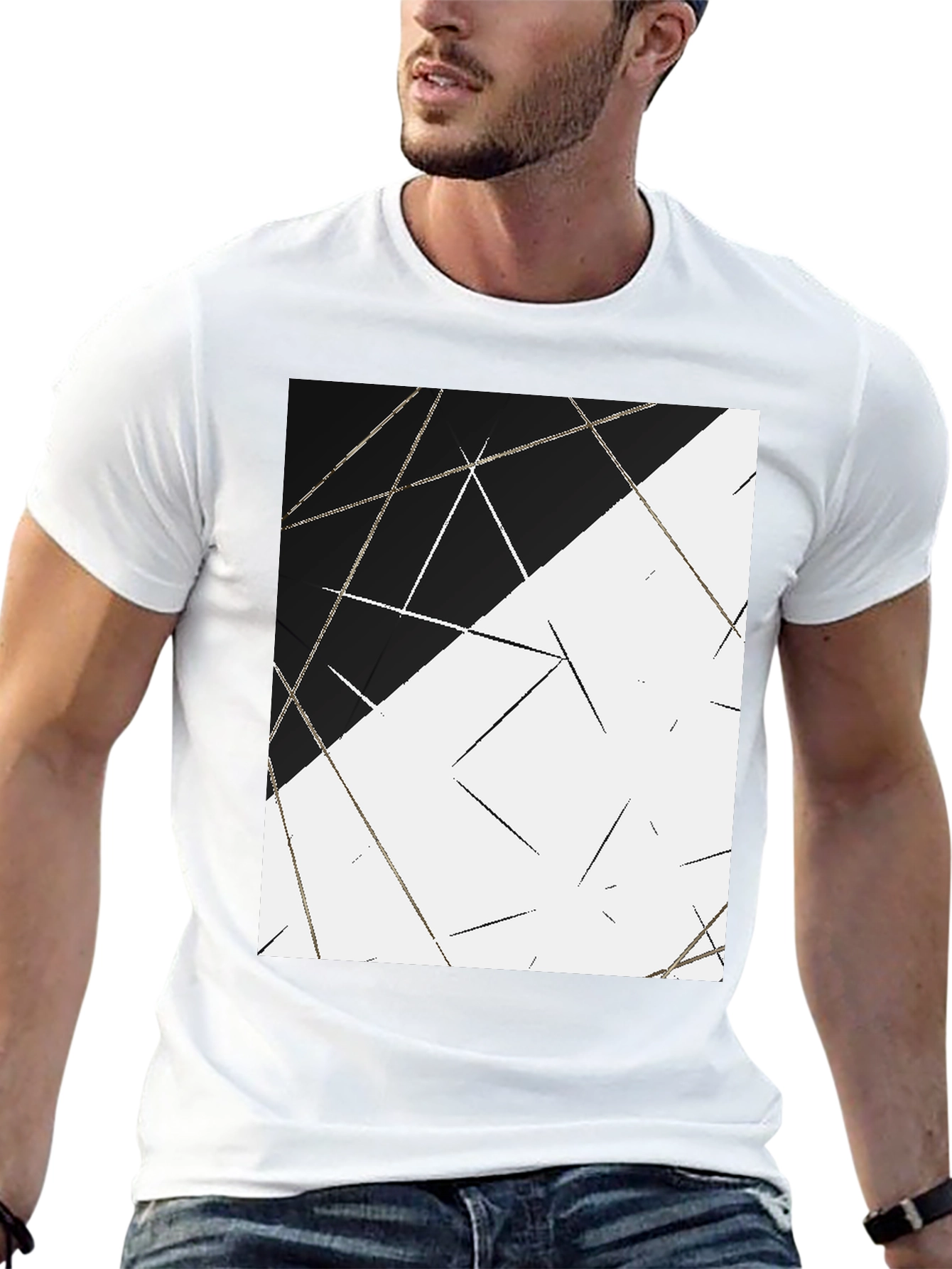 Abstract Geometric Print T-Shirt