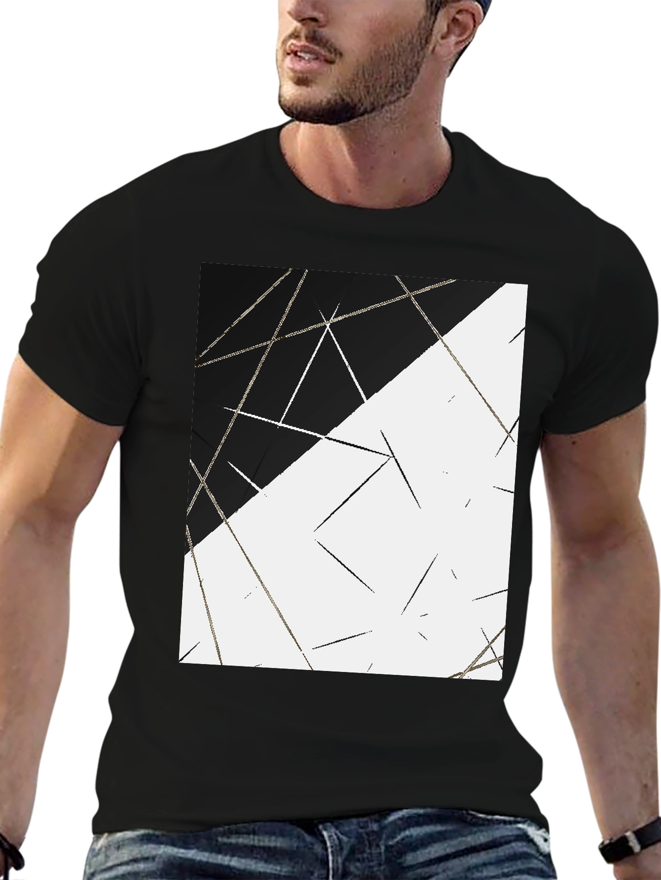 Abstract Geometric Print T-Shirt