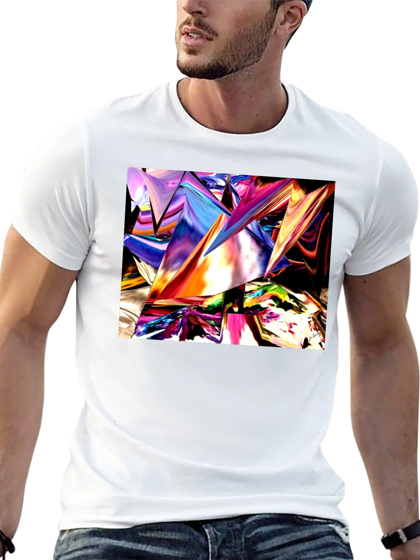 Abstract Geometric T-Shirt - Modern Art Tee