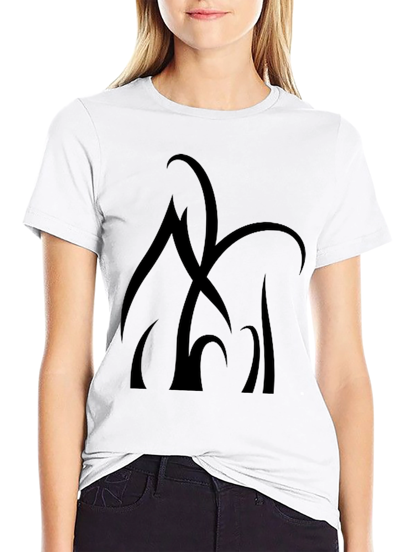 Abstract Graphic Black T-Shirt