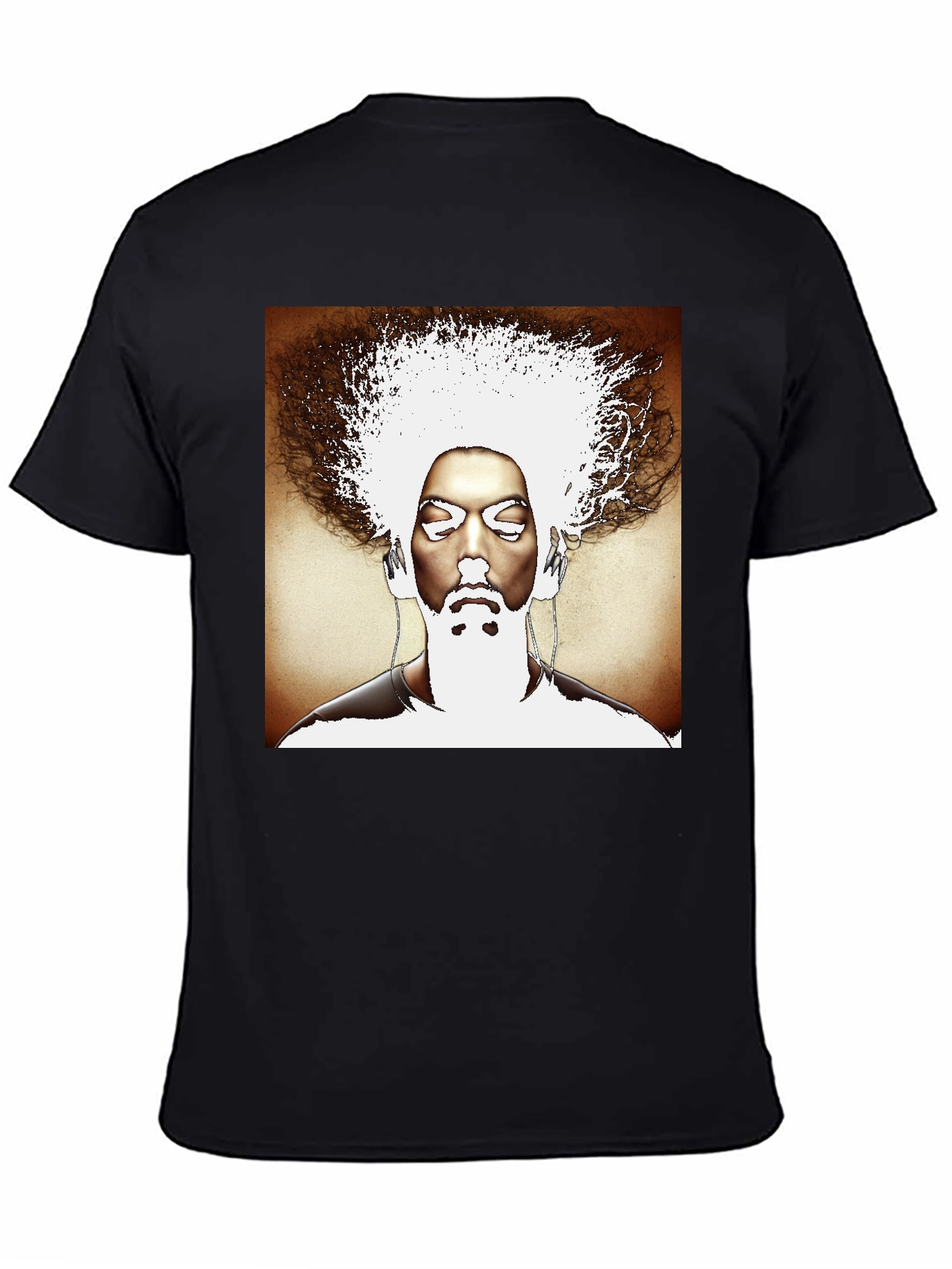 Abstract Afro Graphic Black T-Shirt