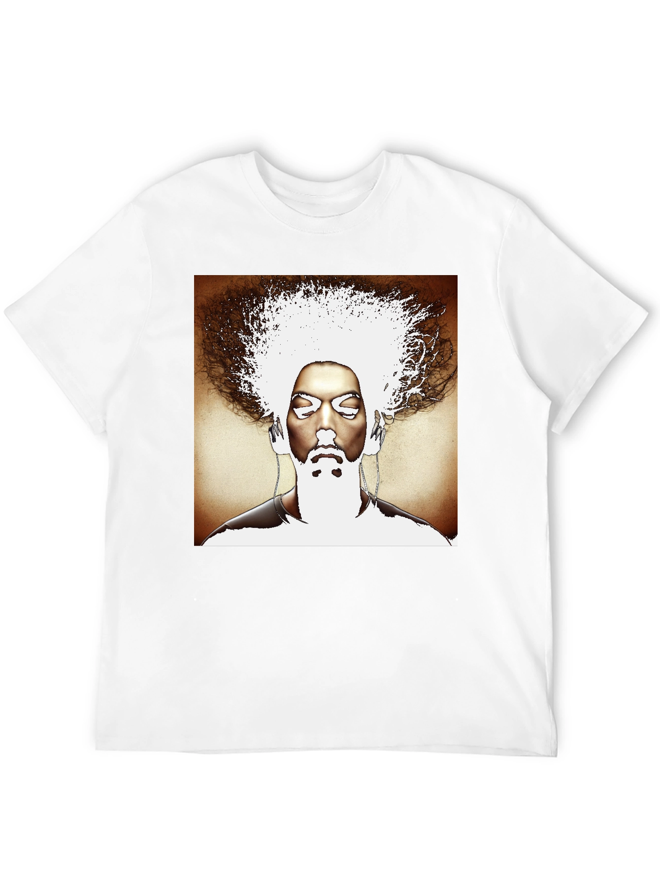 Abstract Afro Graphic Black T-Shirt