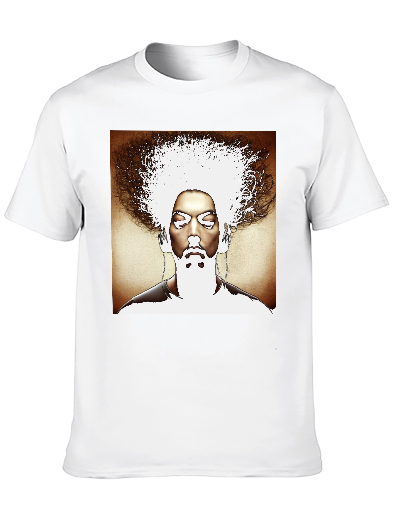Abstract Afro Graphic Black T-Shirt