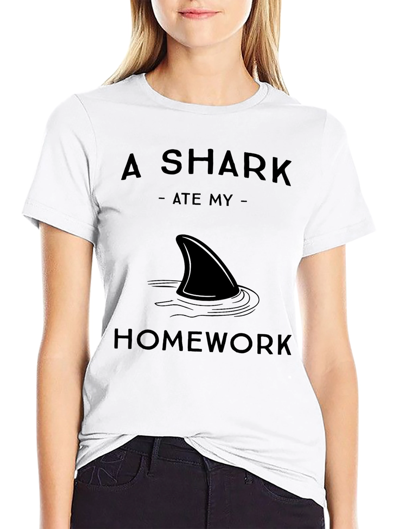A Shark Ate My Homework Graphic T-Shirt