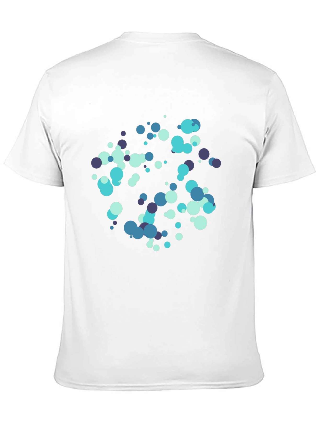 Abstract Dot Pattern Black Cotton T-Shirt