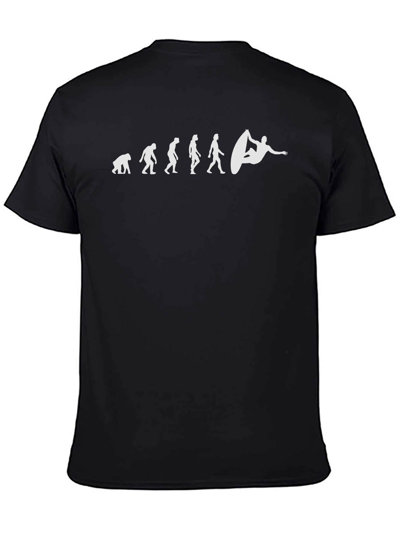Surfer Evolution Black Cotton T-Shirt