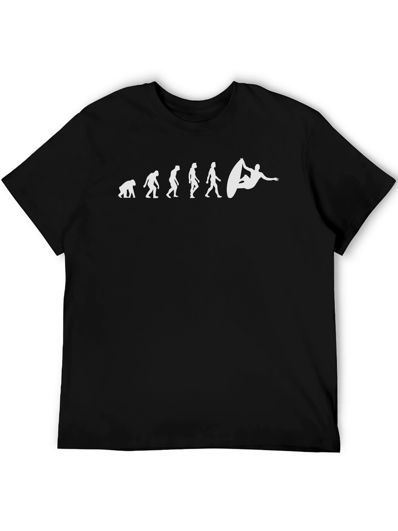 Surfer Evolution Black Cotton T-Shirt