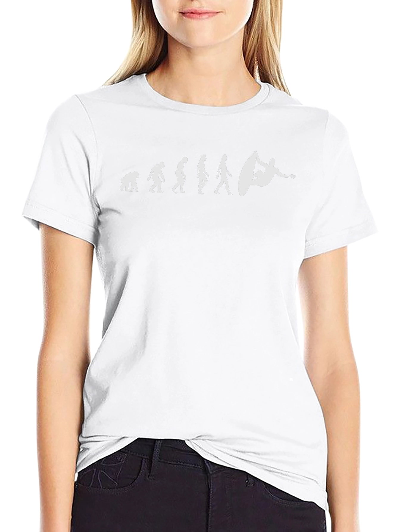 Surfer Evolution Black Cotton T-Shirt