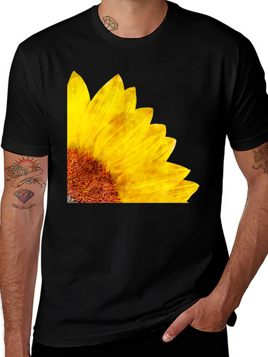 Sunflower Graphic Black T-Shirt