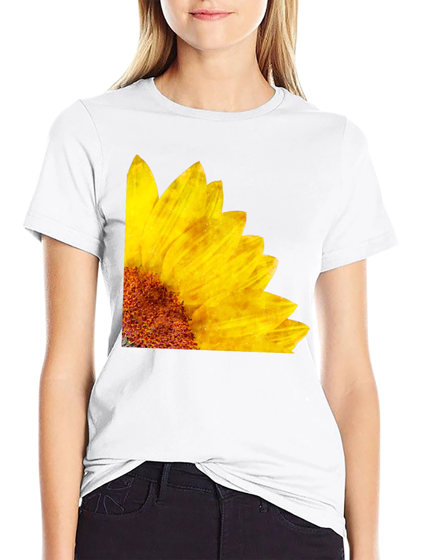 Sunflower Graphic Black T-Shirt