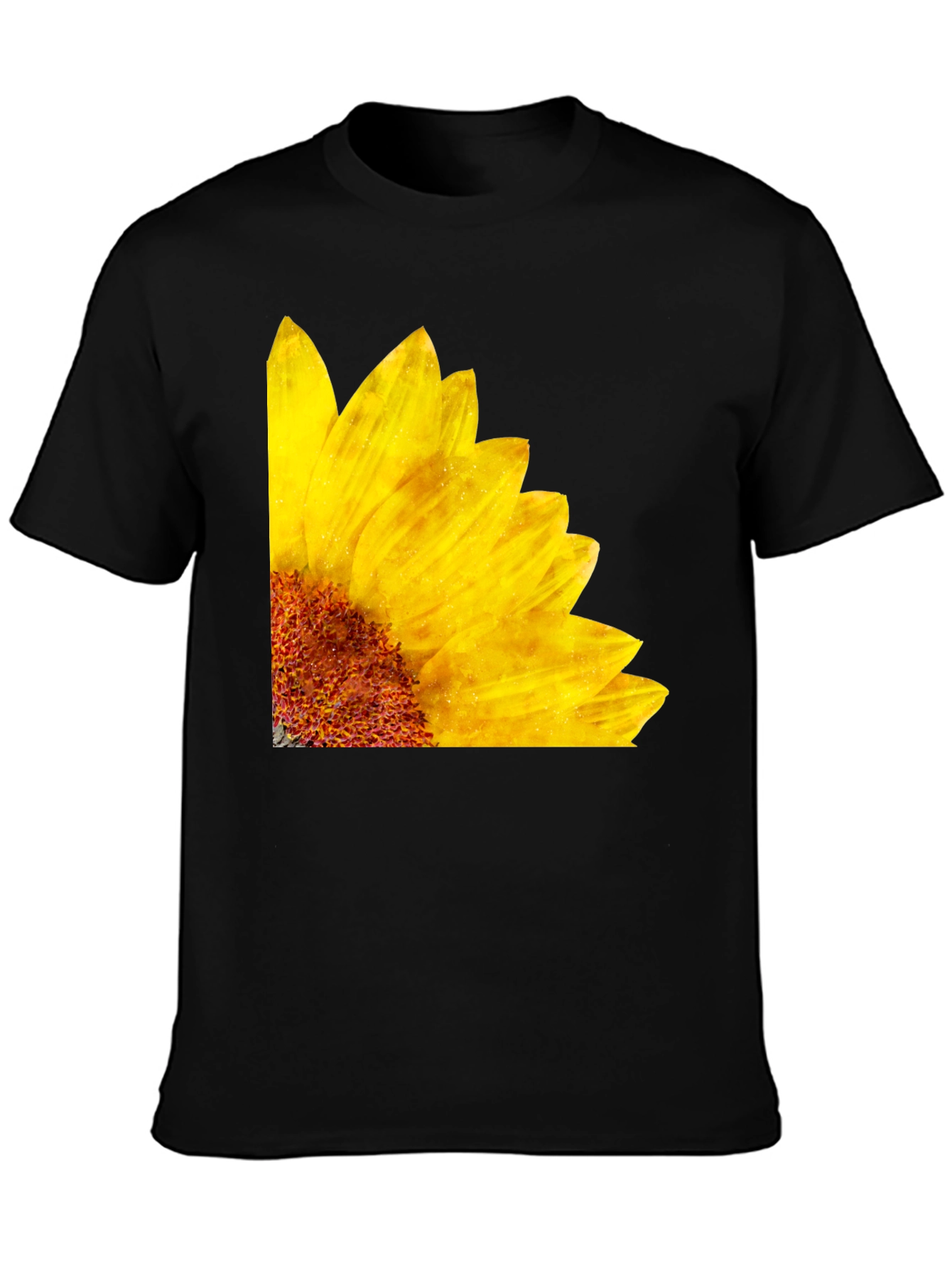 Sunflower Graphic Black T-Shirt
