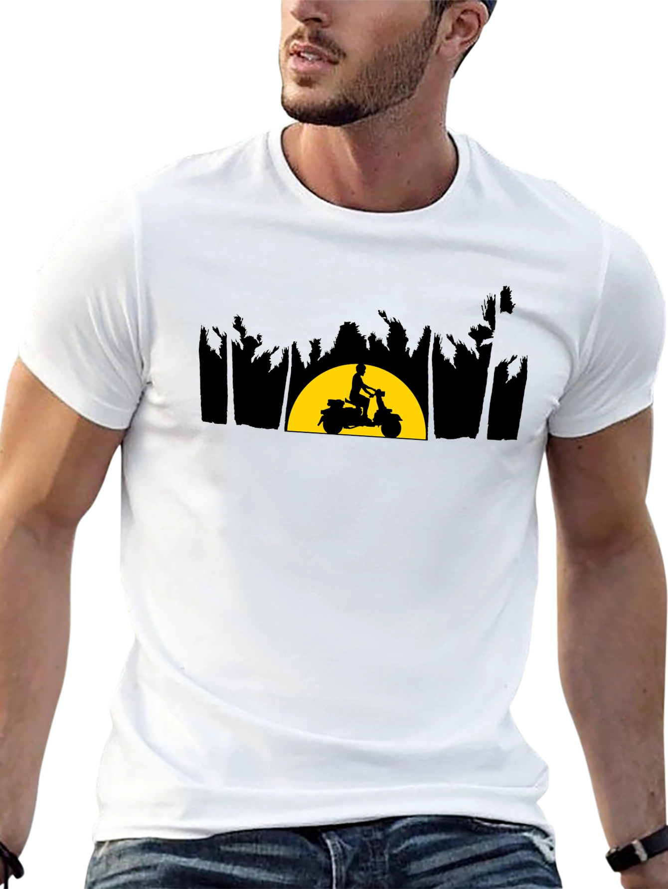 Sunset Scooter Ride Graphic Tee