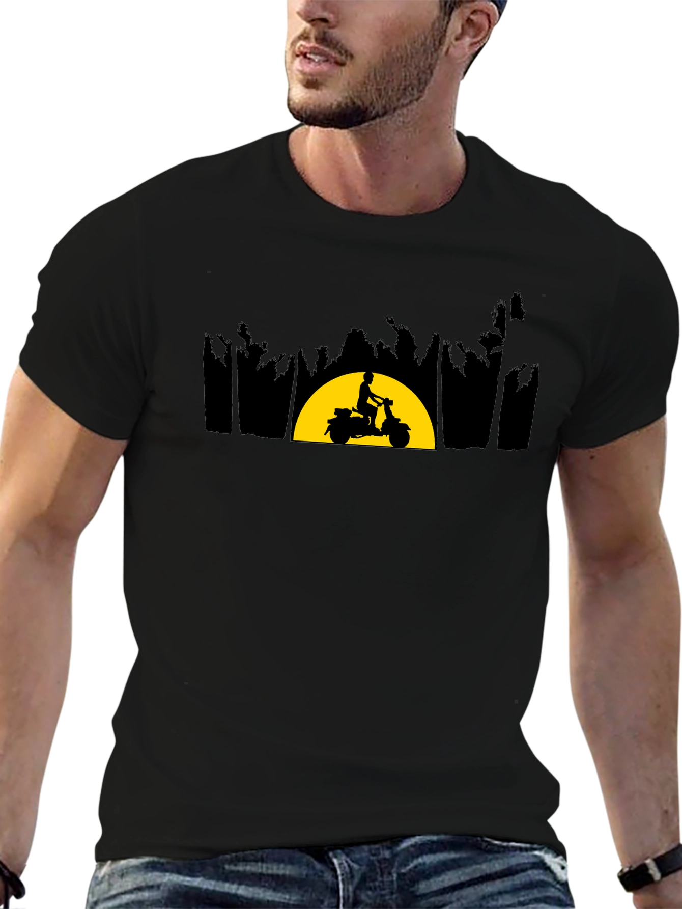 Sunset Scooter Ride Graphic Tee