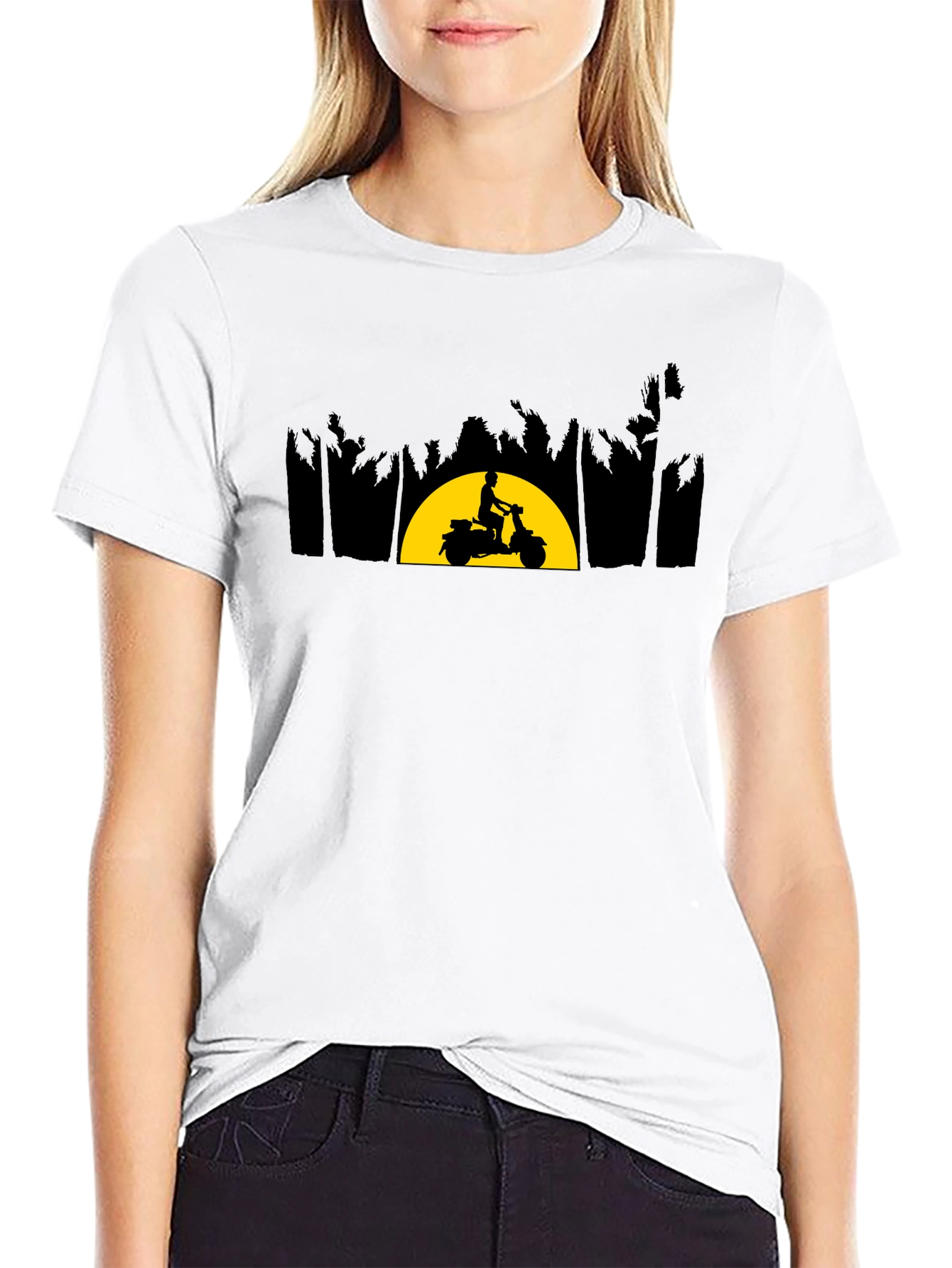 Sunset Scooter Ride Graphic Tee