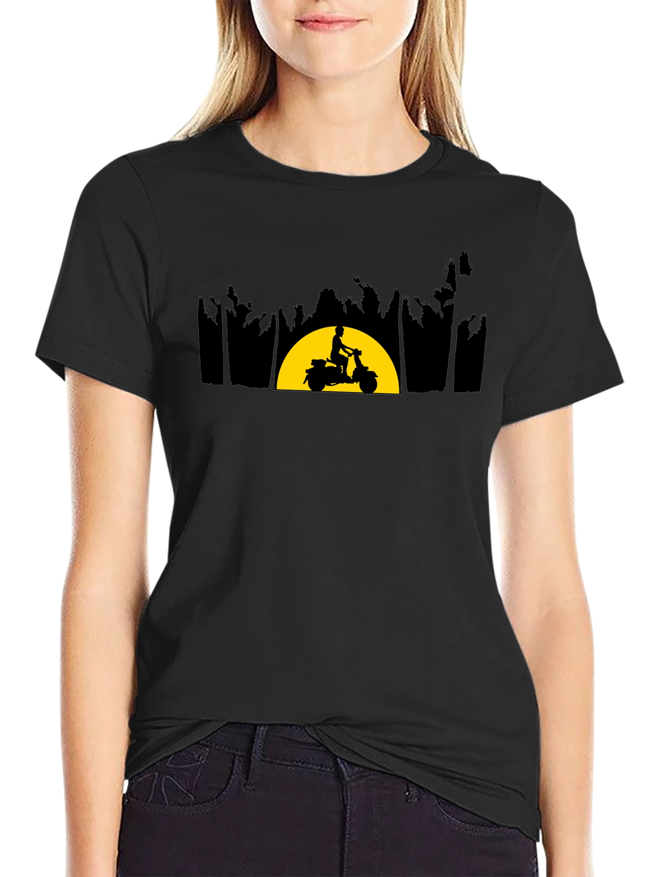 Sunset Scooter Ride Graphic Tee
