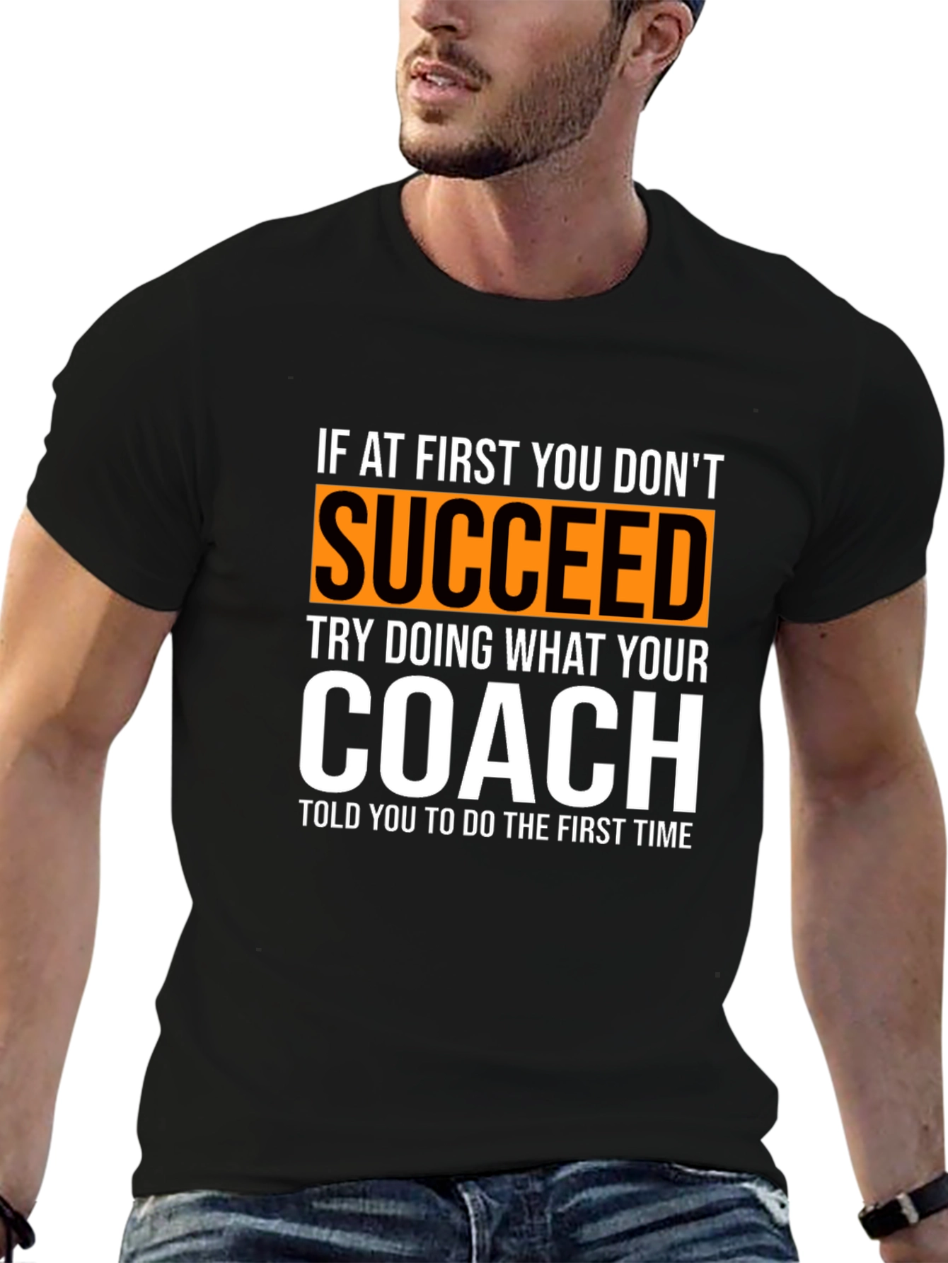 Succeed Coach T-Shirt - Motivational Sports Tee
