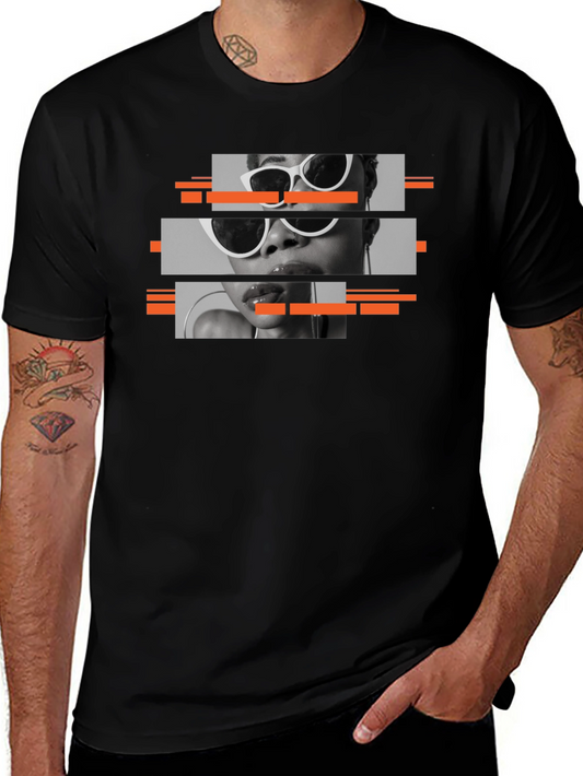 Stylish Black T-Shirt with Graphic Print