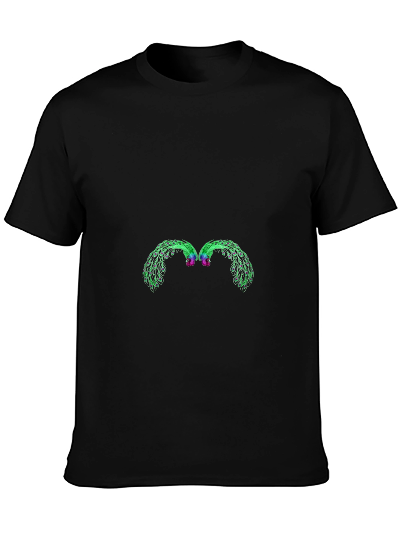 Abstract Graphic Black Crew Neck Tee