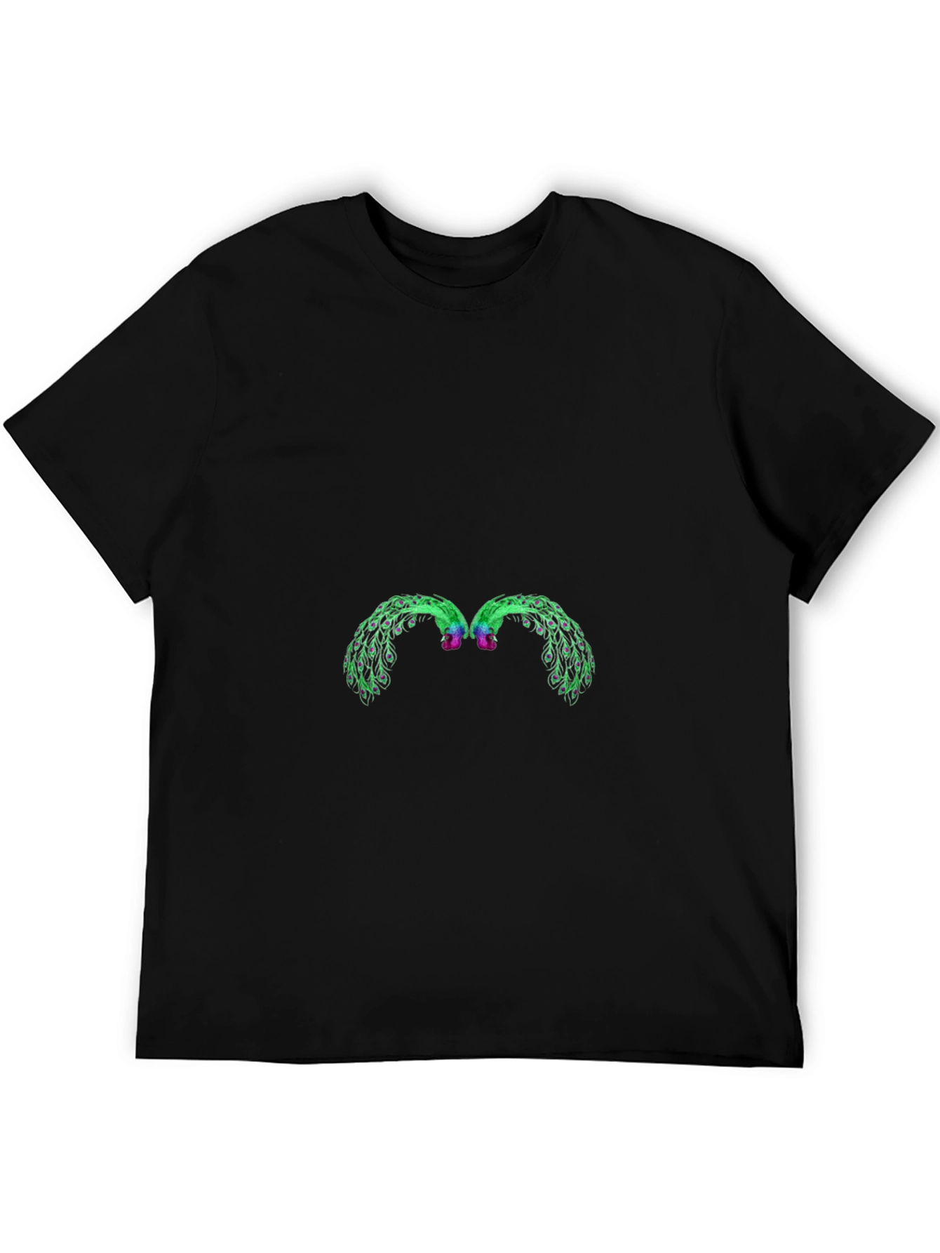 Abstract Graphic Black Crew Neck Tee
