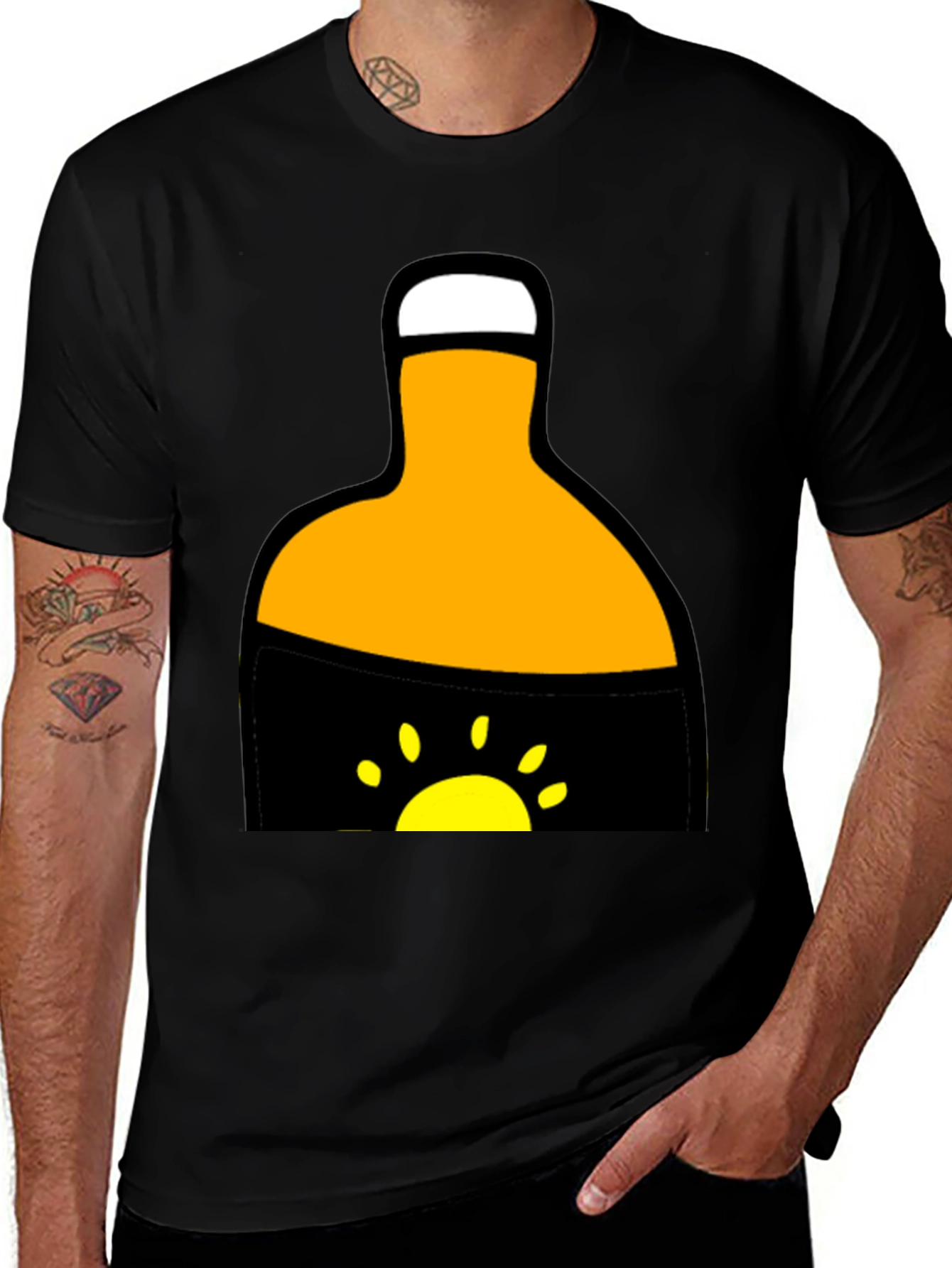 Sunrise Pocket Graphic Tee - Unique Design