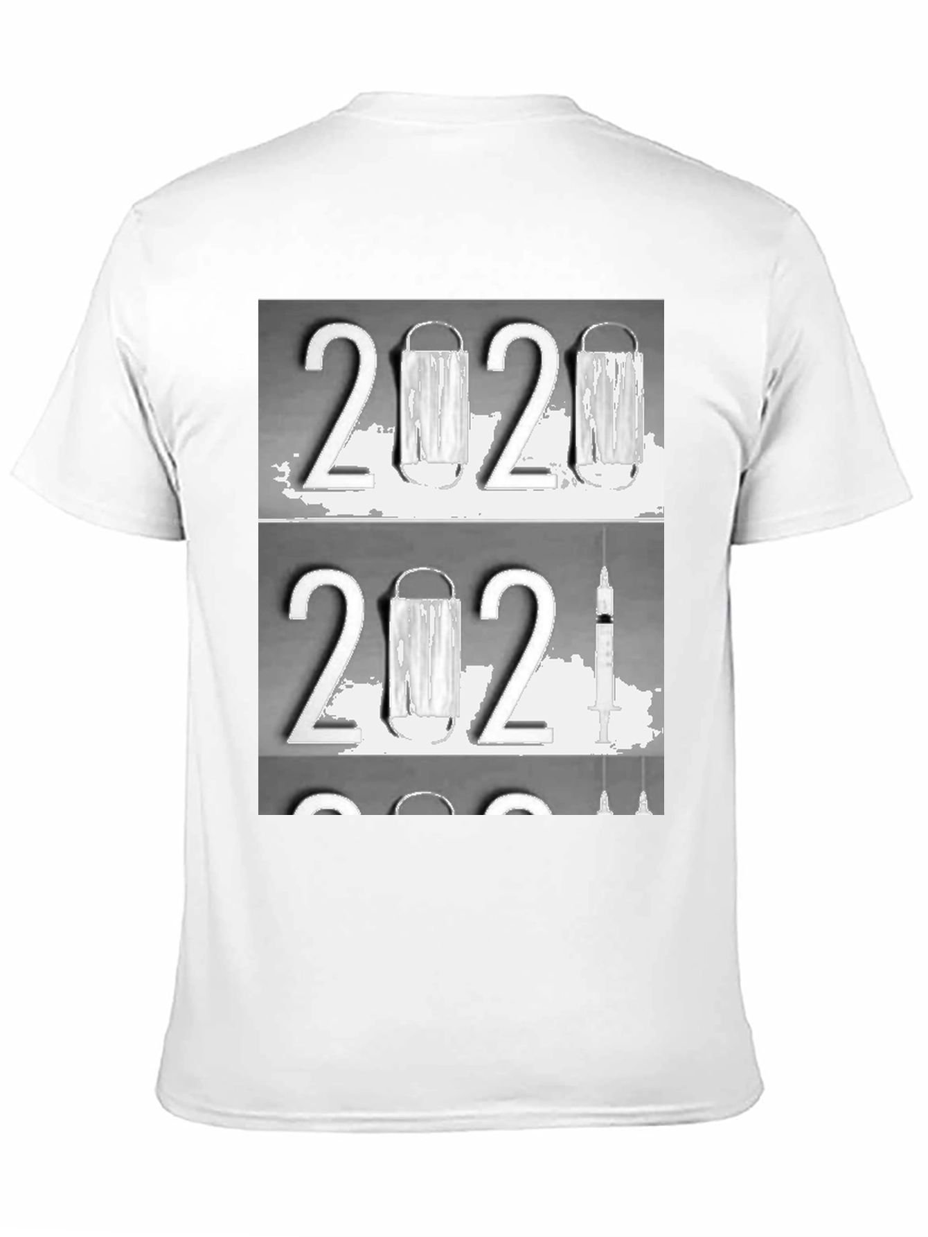 2020-2021 Face Mask and Vaccine Graphic T-Shirt
