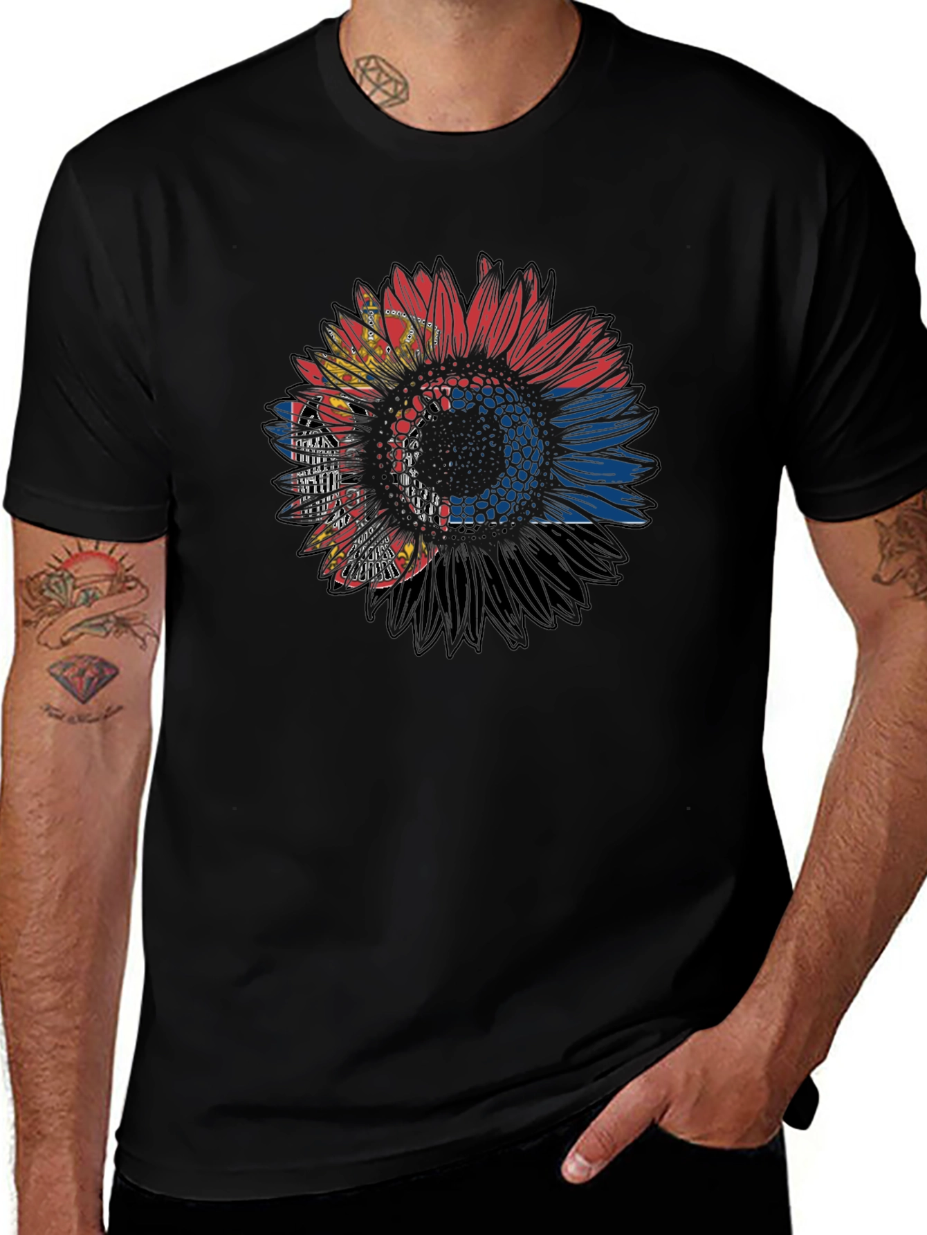 Sunflower Flag Graphic T-Shirt