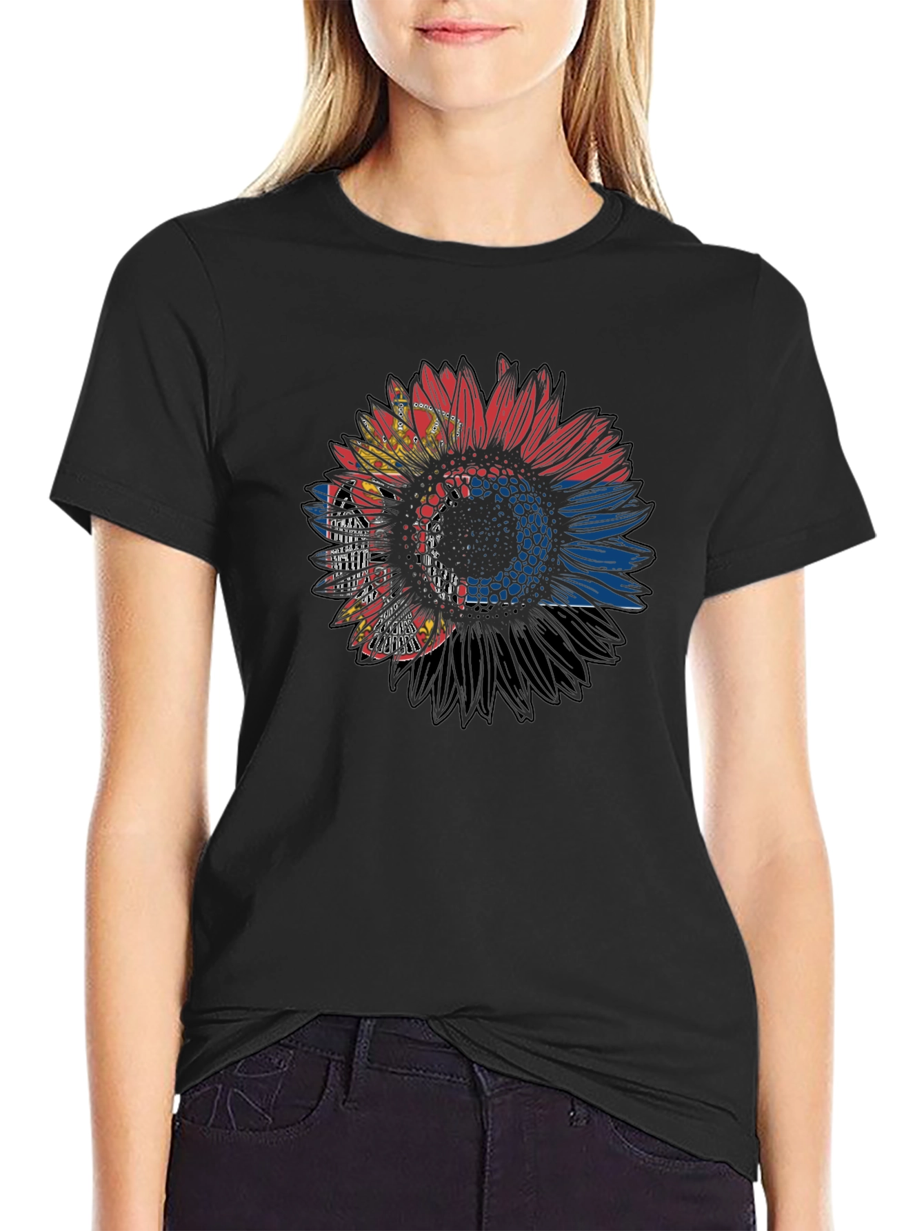 Sunflower Flag Graphic T-Shirt