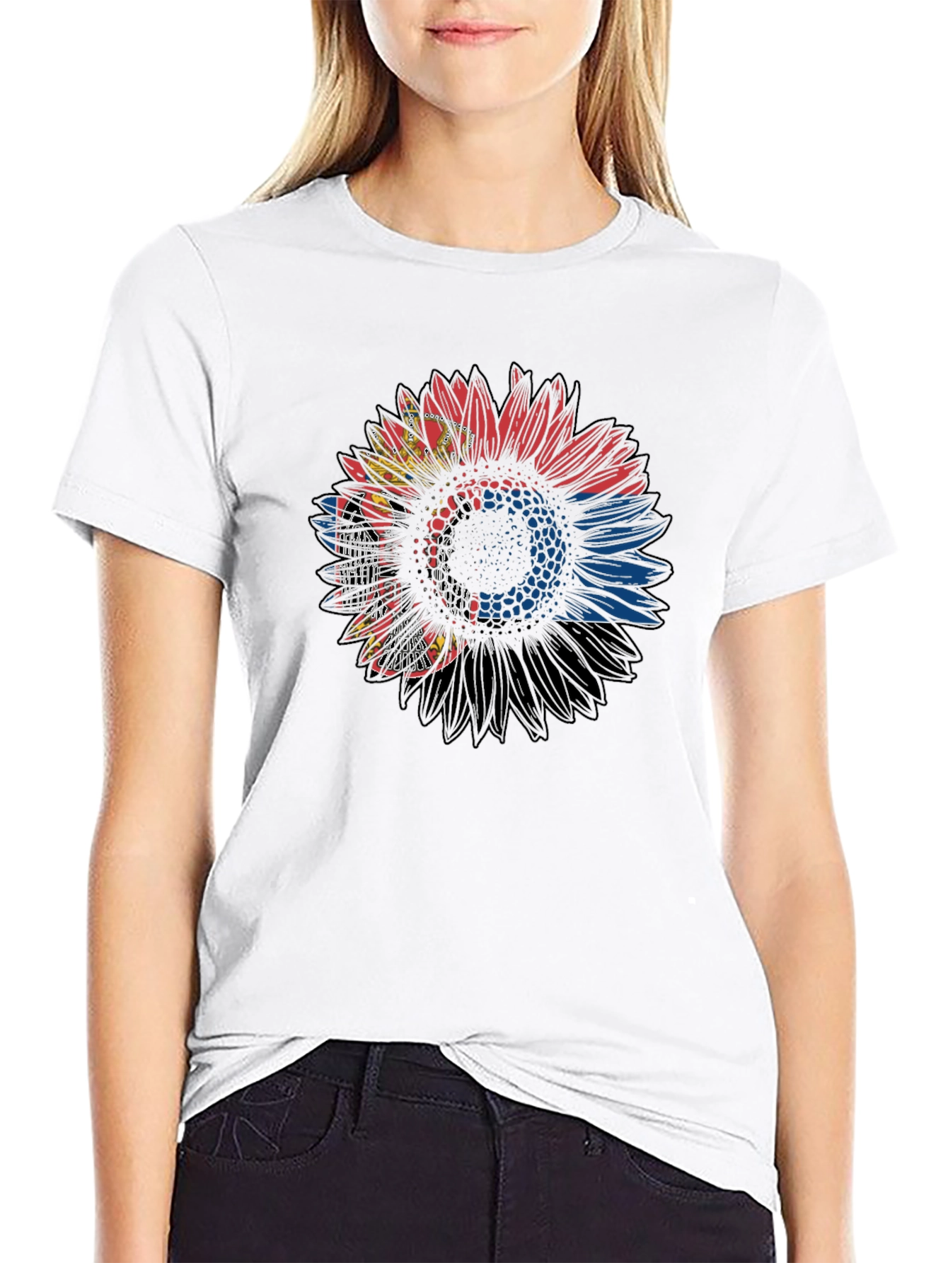 Sunflower Flag Graphic T-Shirt