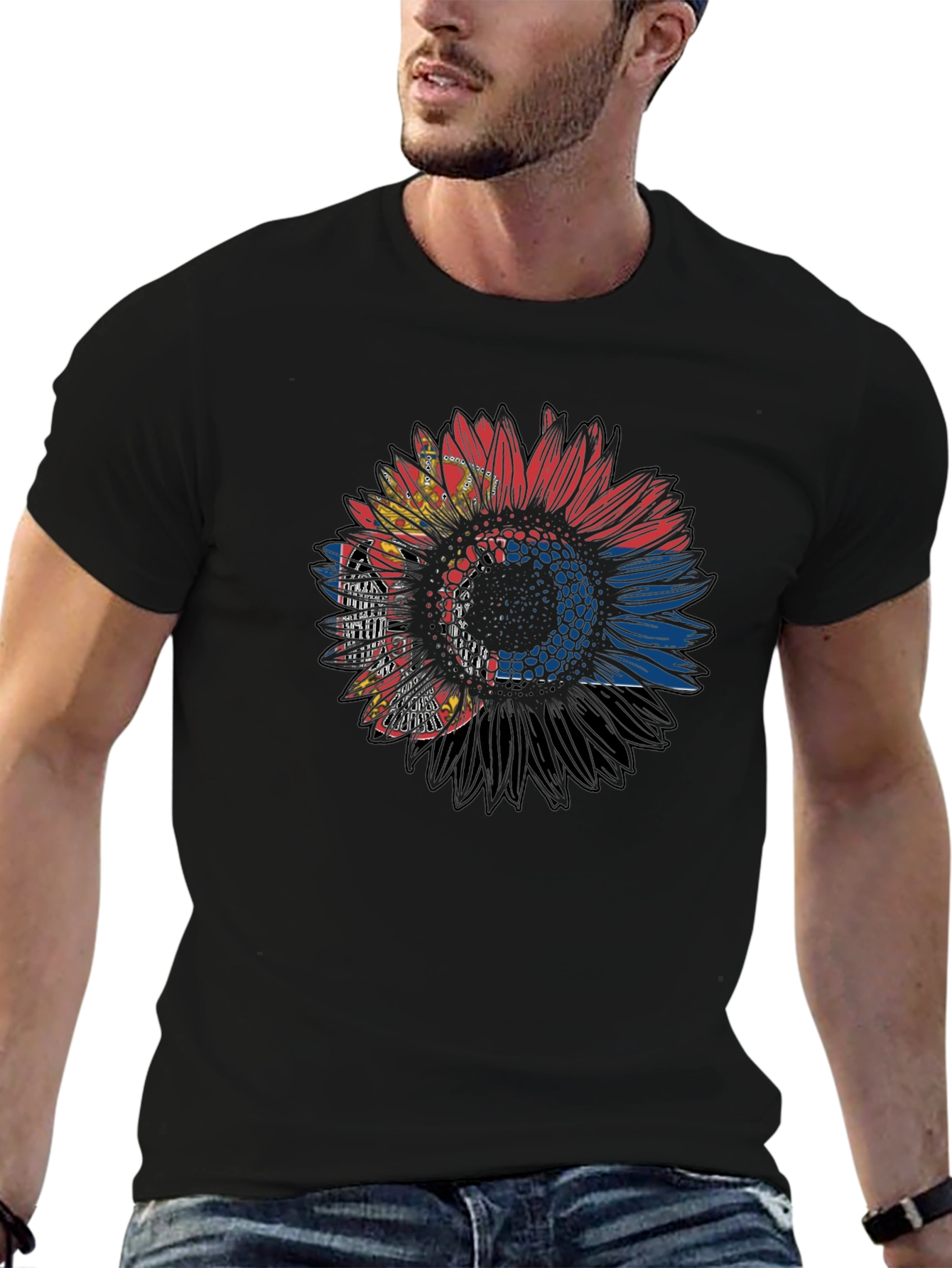 Sunflower Flag Graphic T-Shirt
