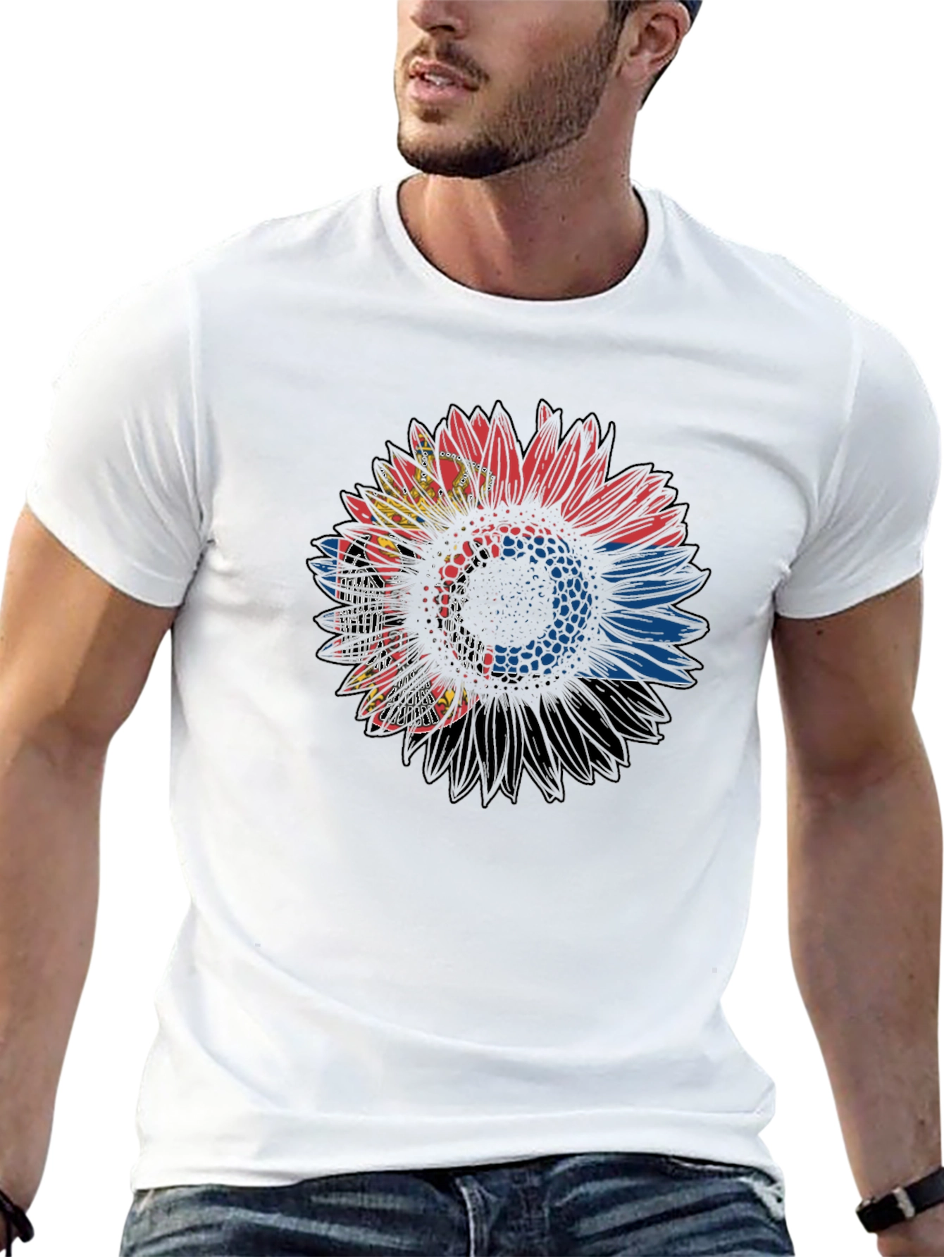 Sunflower Flag Graphic T-Shirt