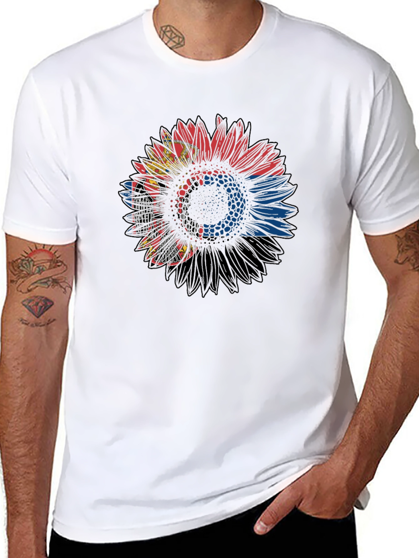 Sunflower Flag Graphic T-Shirt