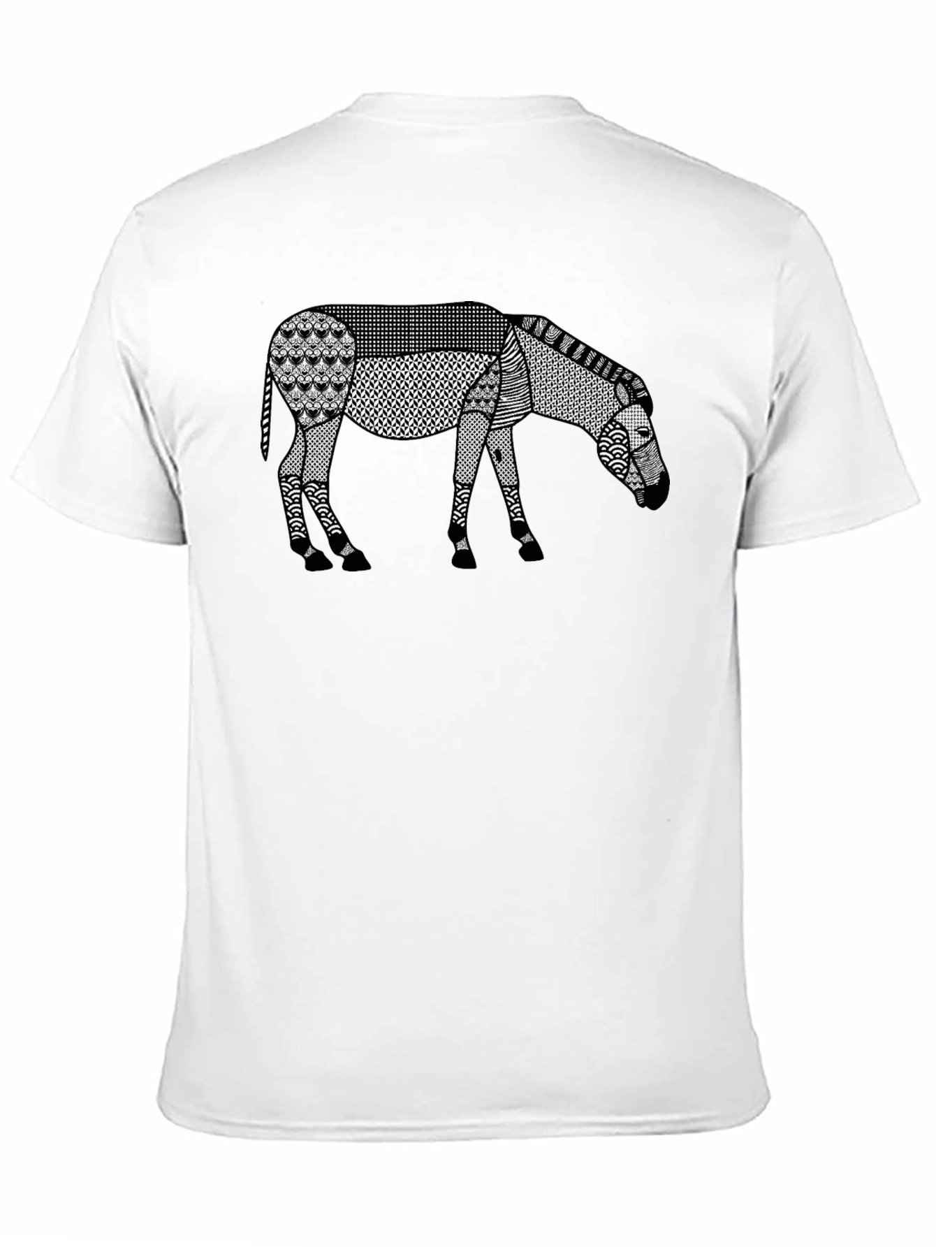 Abstract Donkey Graphic Tee - Modern Art Shirt