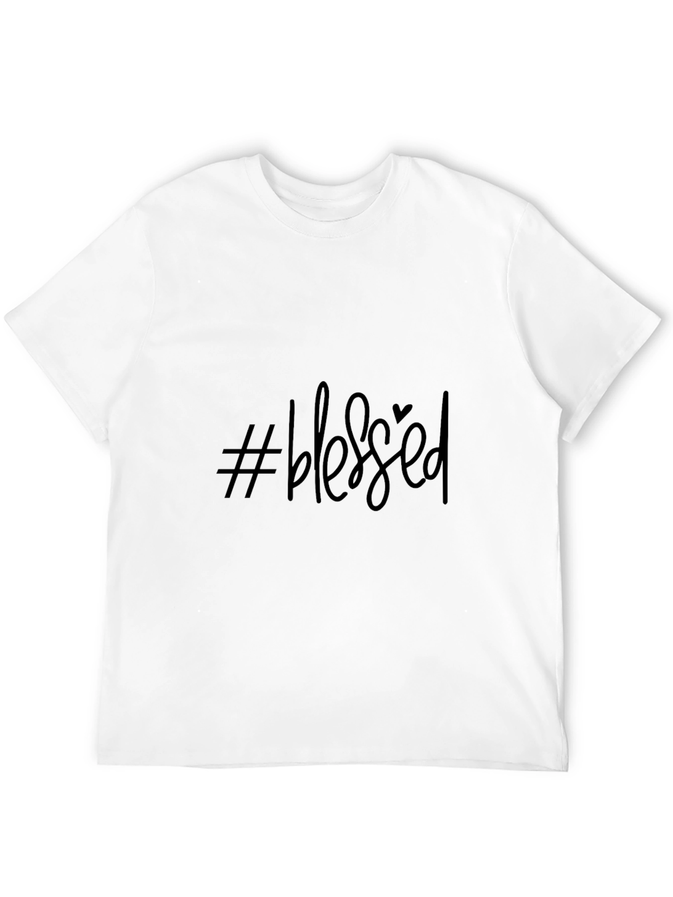 #Blessed Black Graphic T-Shirt