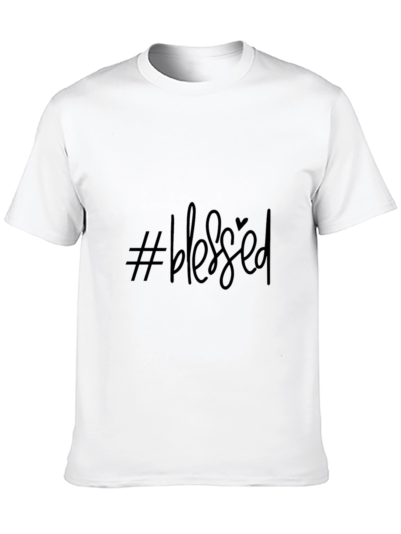 #Blessed Black Graphic T-Shirt