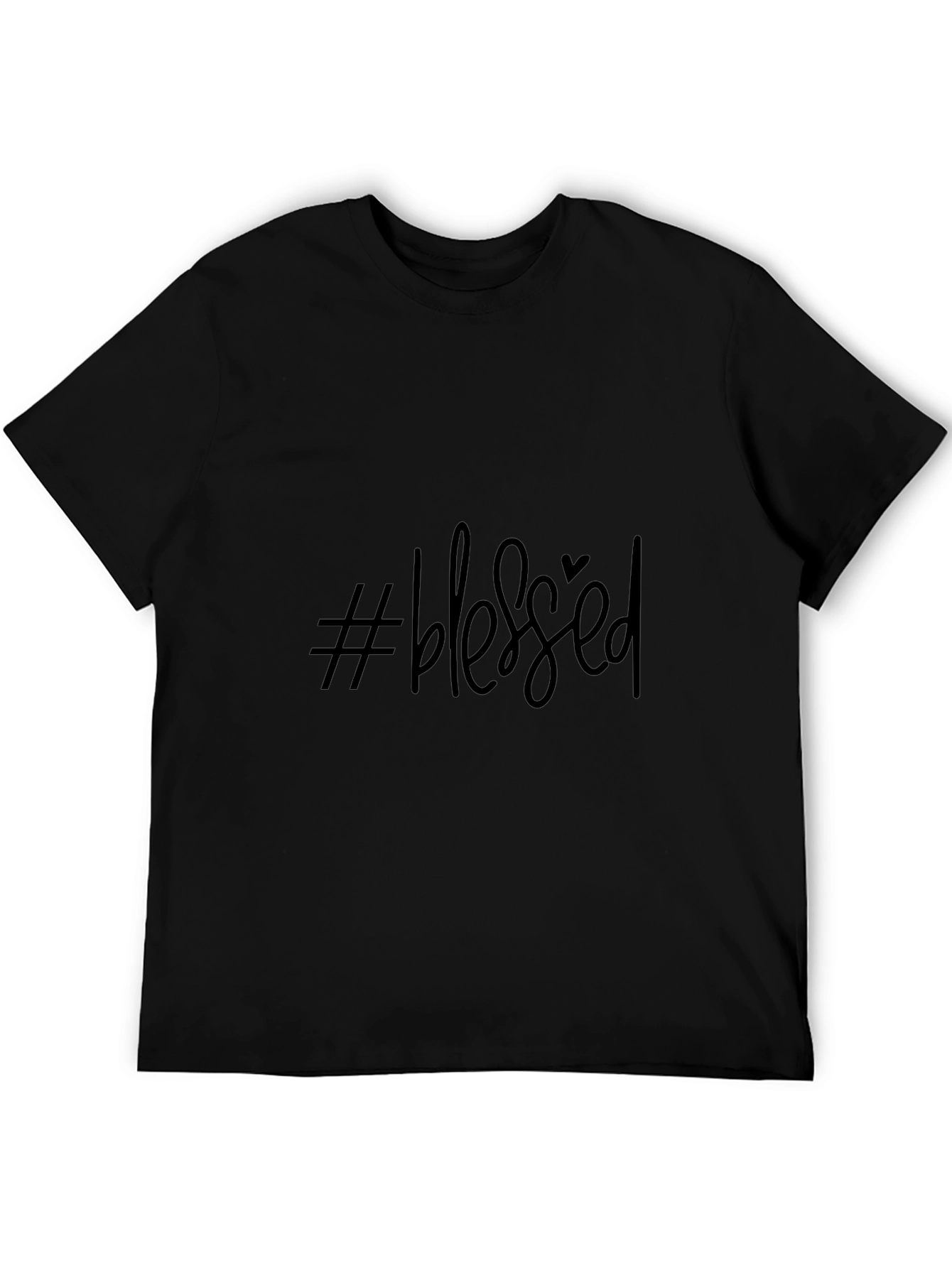 #Blessed Black Graphic T-Shirt
