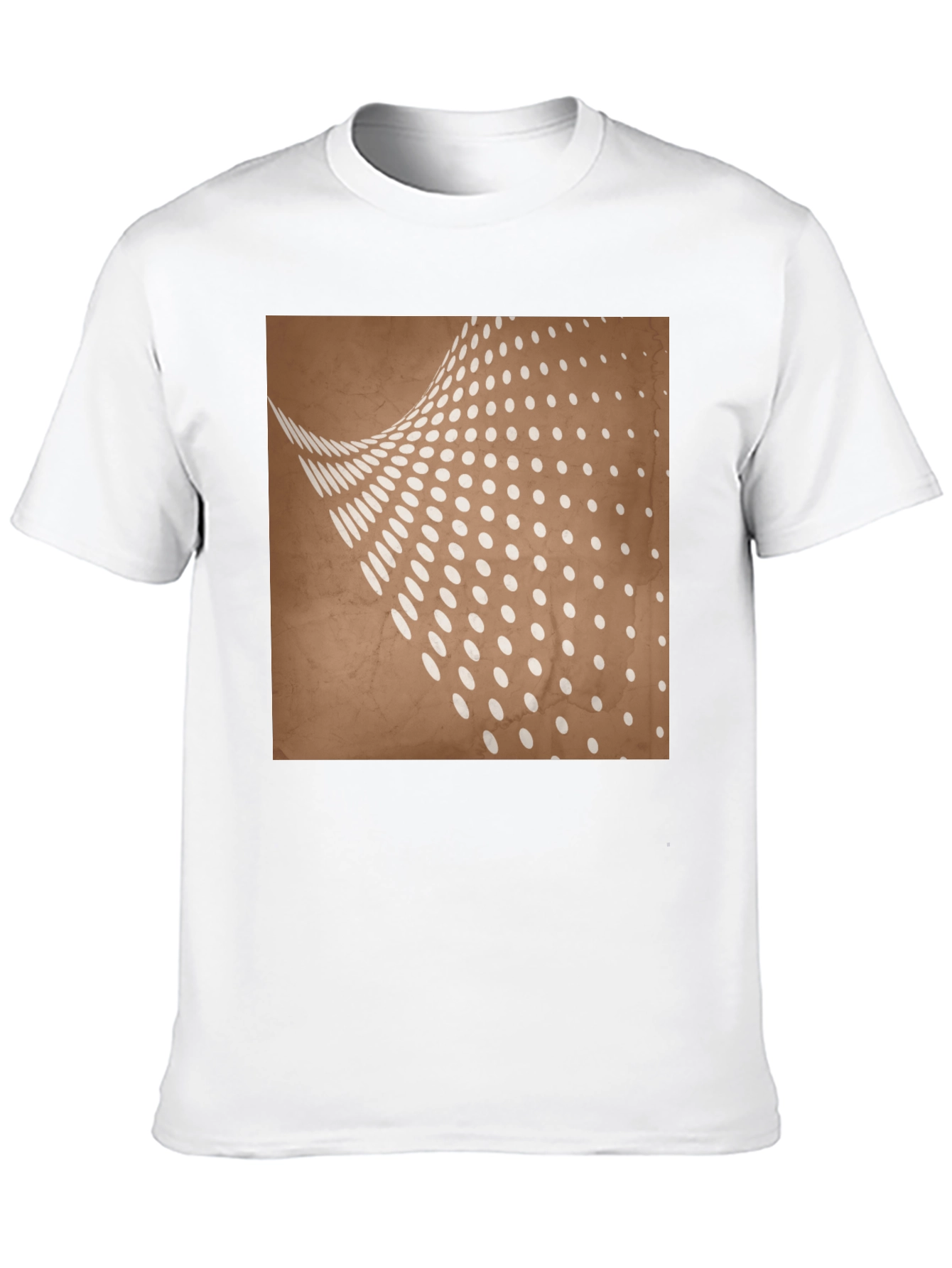 Abstract Dot Pattern Graphic Tee - Trendy Casual Wear