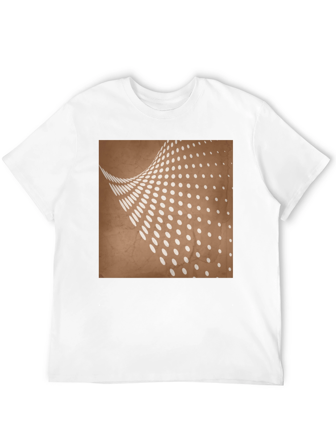 Abstract Dot Pattern Graphic Tee - Trendy Casual Wear