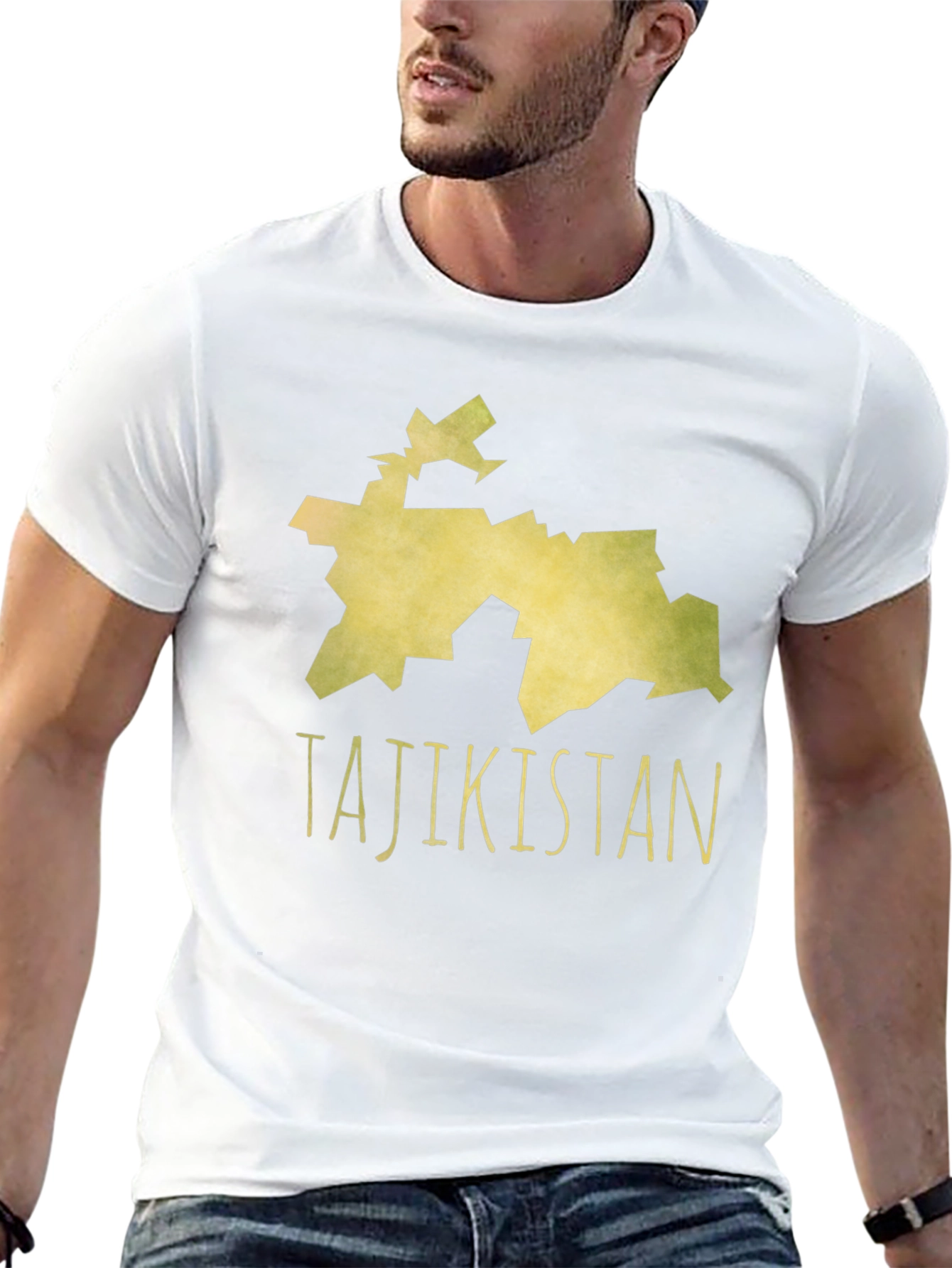 Tajikistan Map T-Shirt - Black Cotton Tee