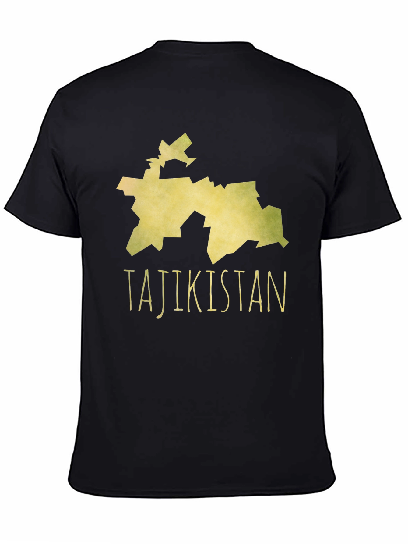 Tajikistan Map T-Shirt - Black Cotton Tee