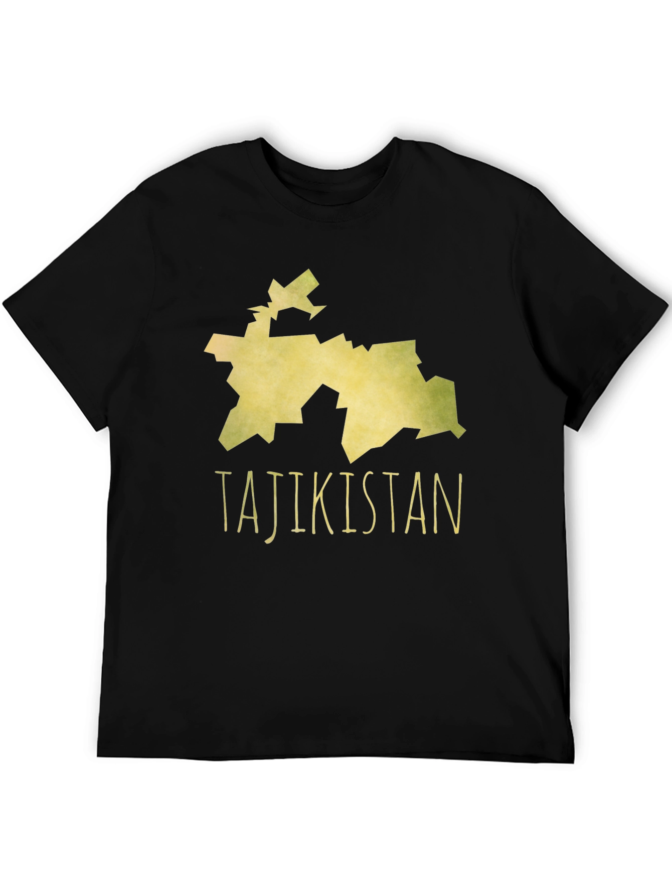 Tajikistan Map T-Shirt - Black Cotton Tee