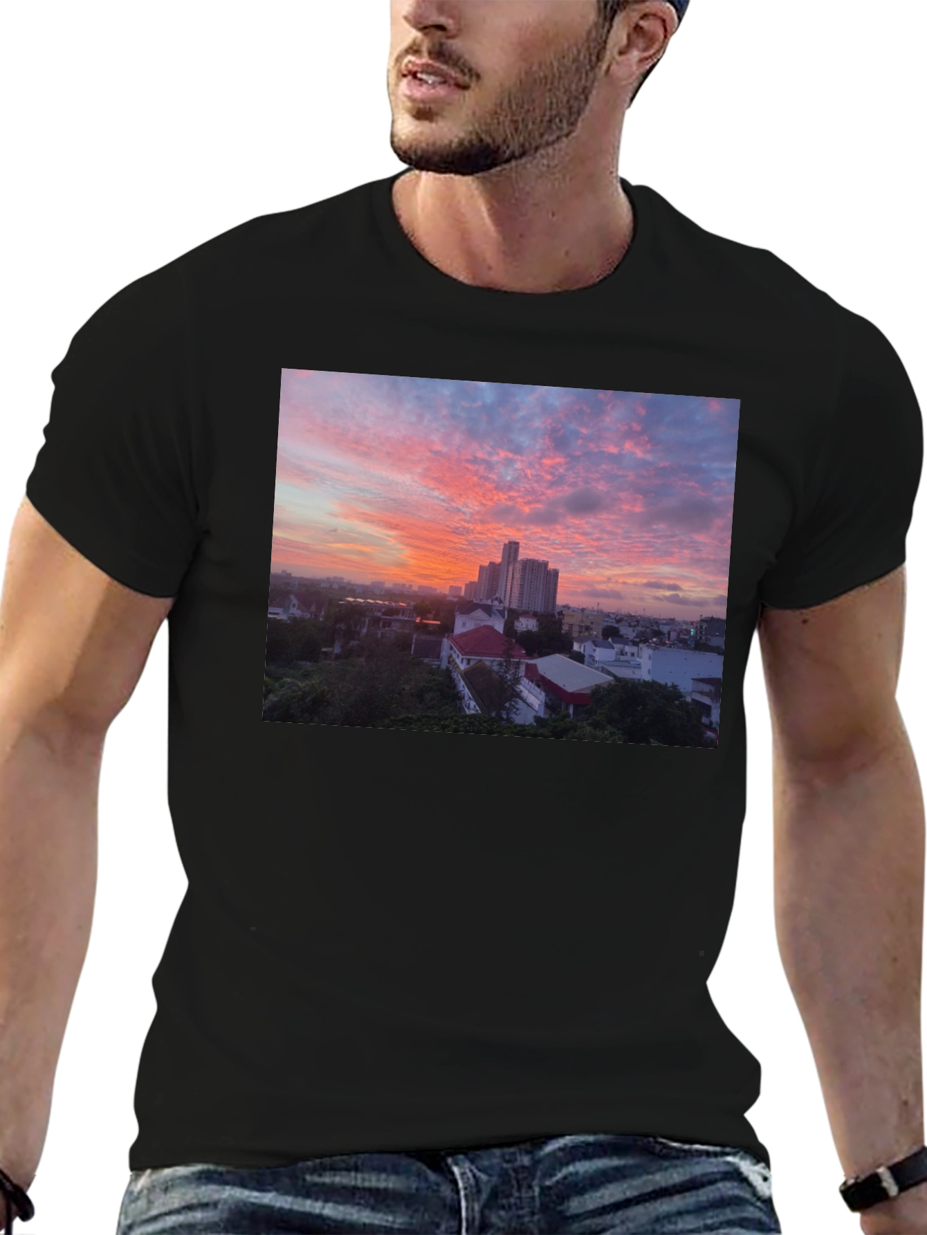 Sunset Cityscape Graphic Tee
